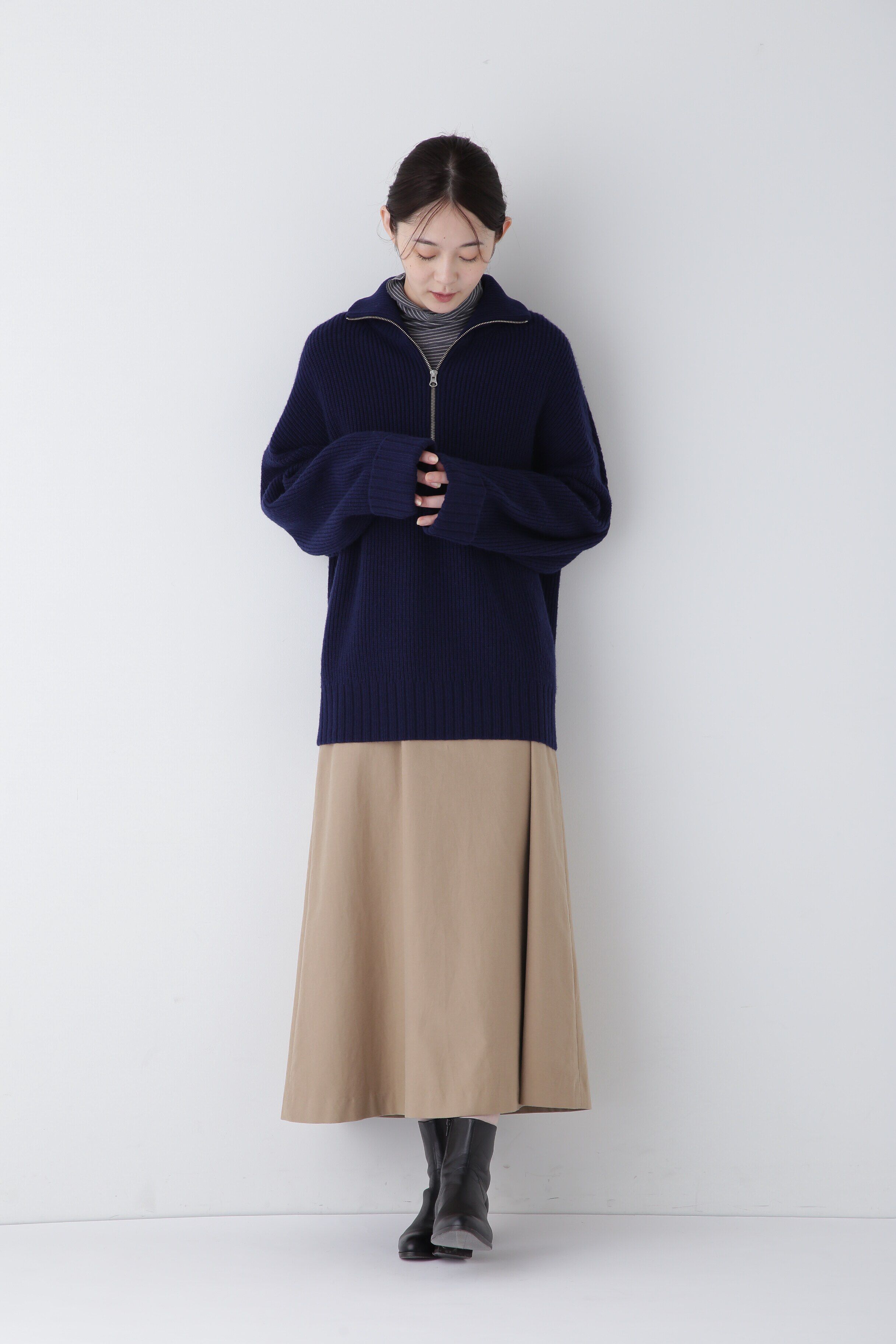  「◆ウールミックス片畦プルオーバー」|ニット・セーター|