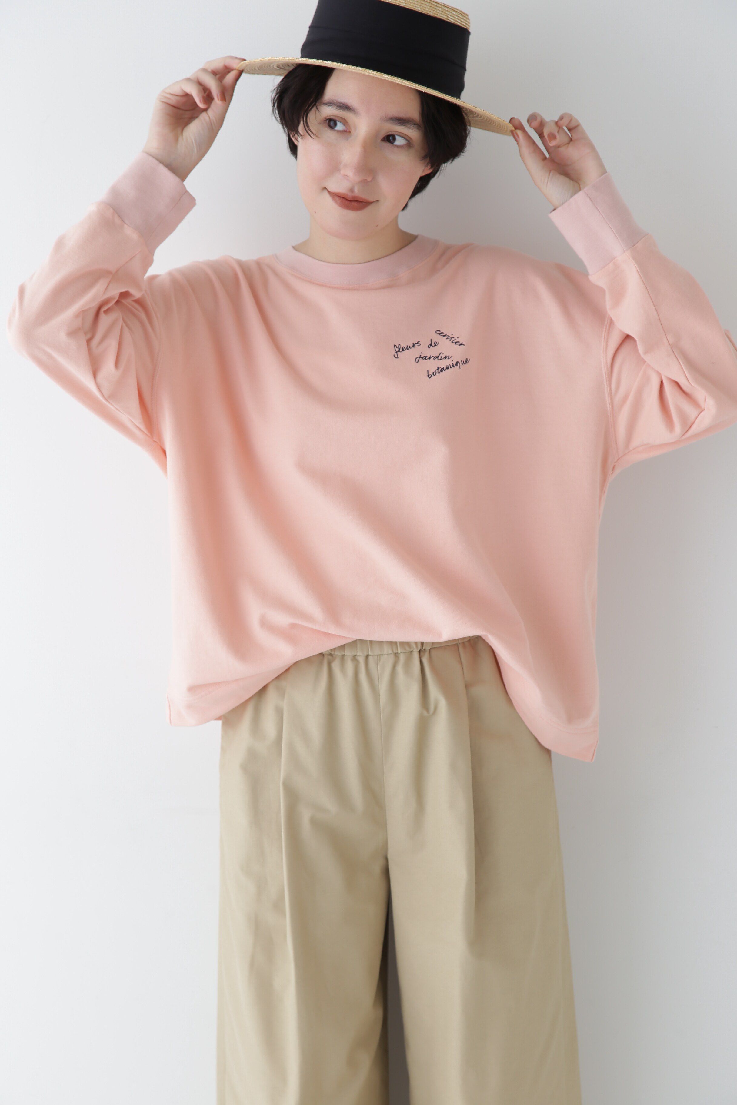  「◆ミニ裏毛ロゴトレーナー」|Tシャツ・カットソー|ピンク