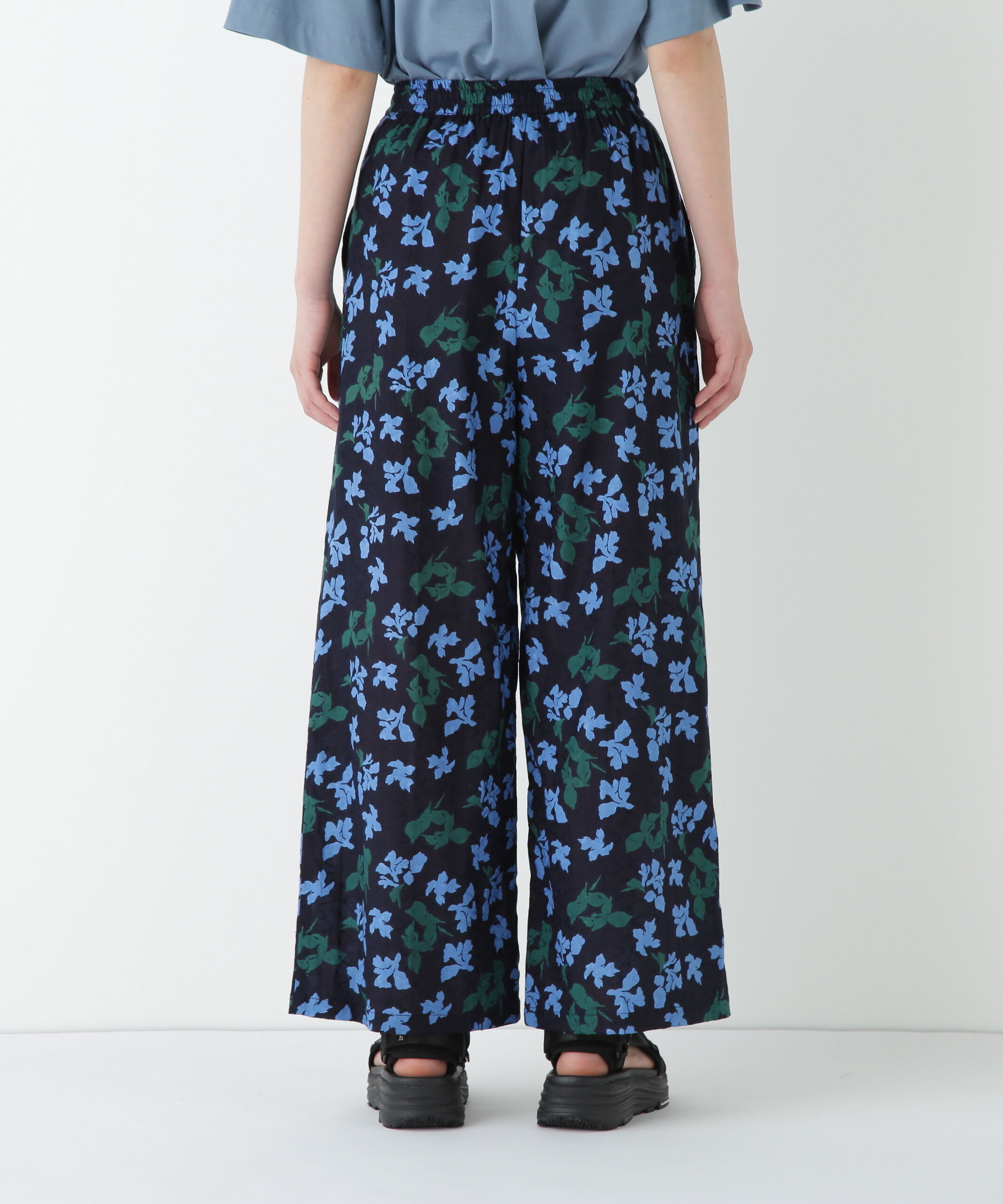  「◆インドドビーリーフプリントイージーセミワイドパンツ」|その他|