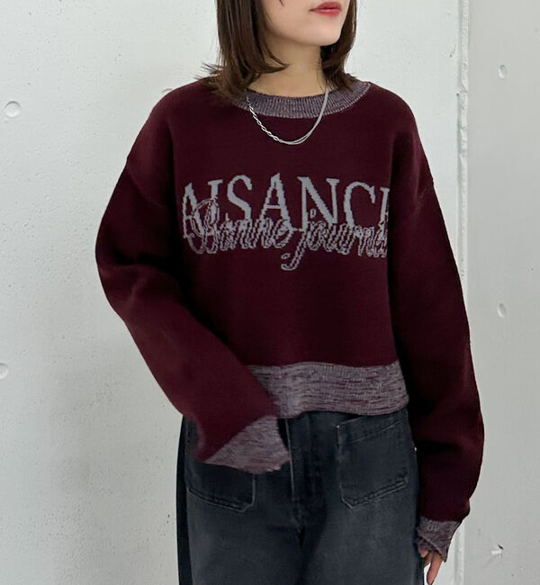 archives「ロゴＪＱショートニットプルオーバー」|ニット・セーター|BROWN