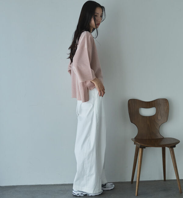 Doux archives「ラメ裏毛ショートスリーブプルオーバー」|Tシャツ・カットソー|