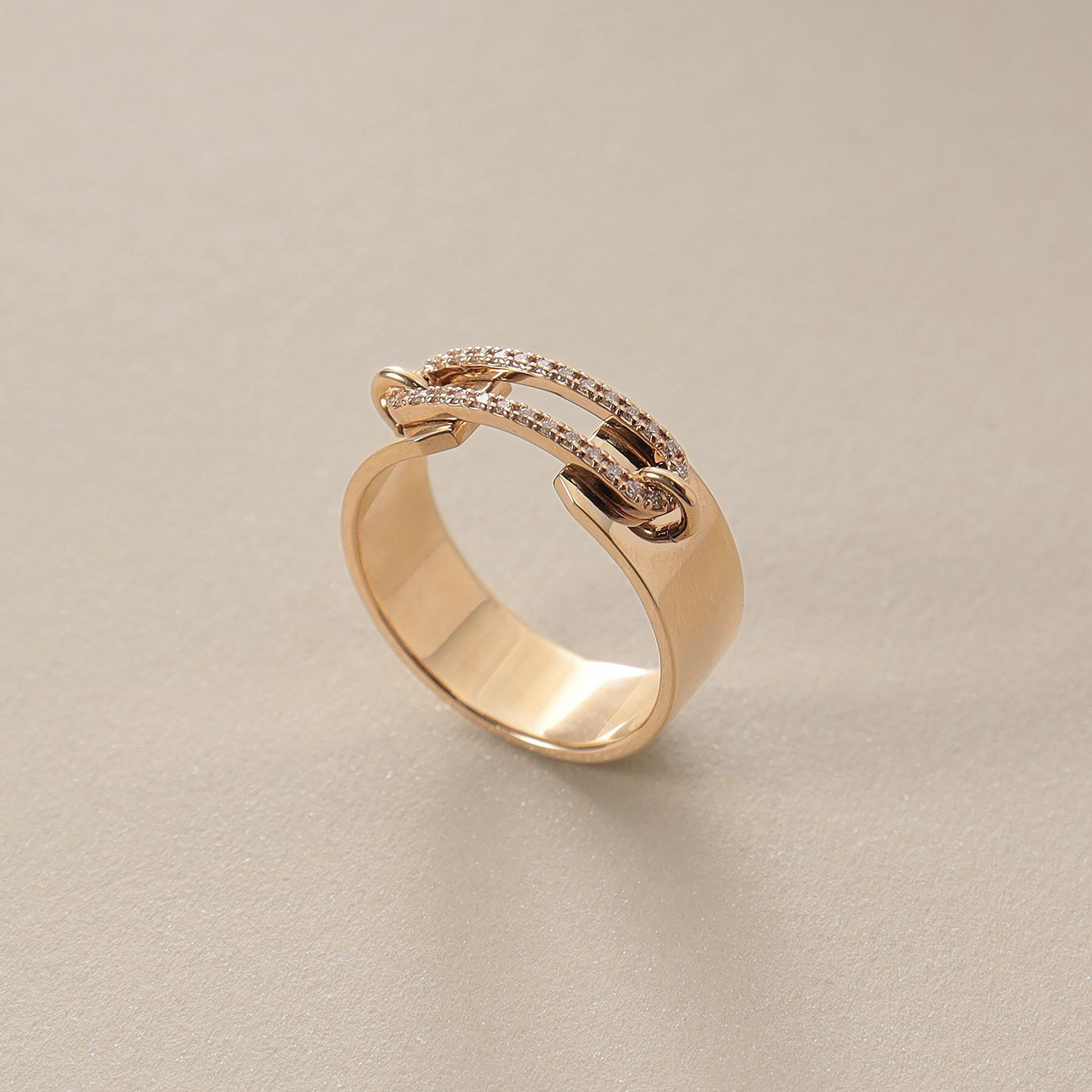 COCOSHNIK「K10ダイヤモンド ケーブルチェーンモチーフカフ リング」|リング|