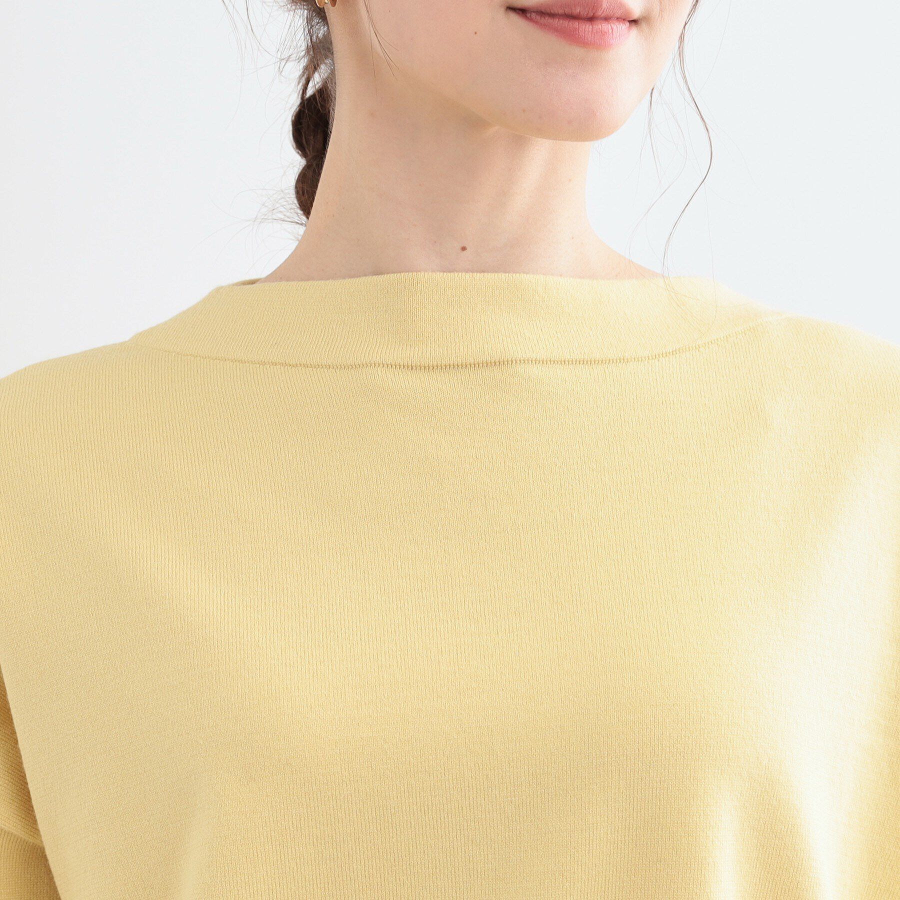 SHOO･LA･RUE「【洗える/S-LL】インせず着られる もちもちタッチ ボートネックニット」|ニット・セーター|