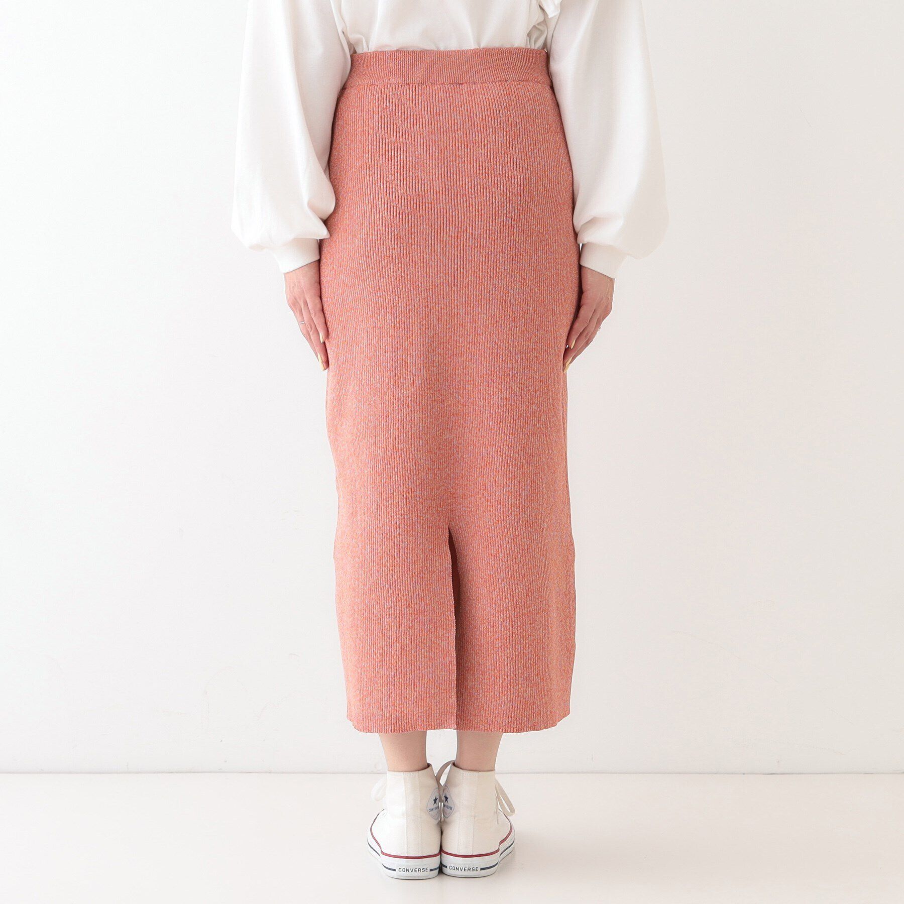 SHOO･LA･RUE「スポンディッシュMIXニットナロースカート」|スカート|