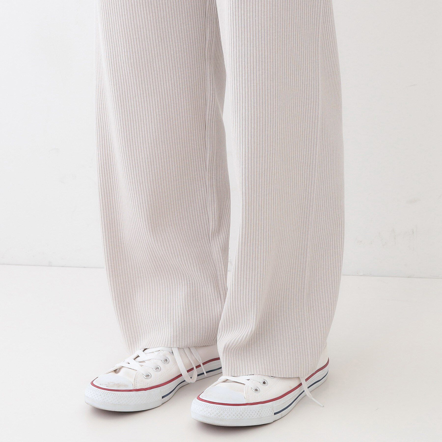 SHOO･LA･RUE「【洗える/S-LL】やわらか楽ちん カットリブパンツ」|その他|