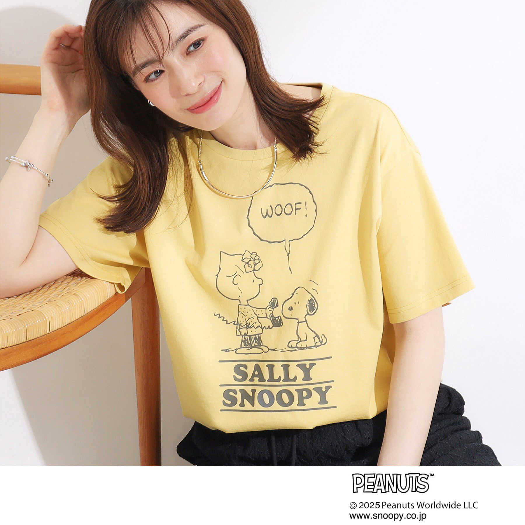 SHOO･LA･RUE「【PEANUTS】ひんやりTシャツ」|Tシャツ・カットソー|イエロー(031)