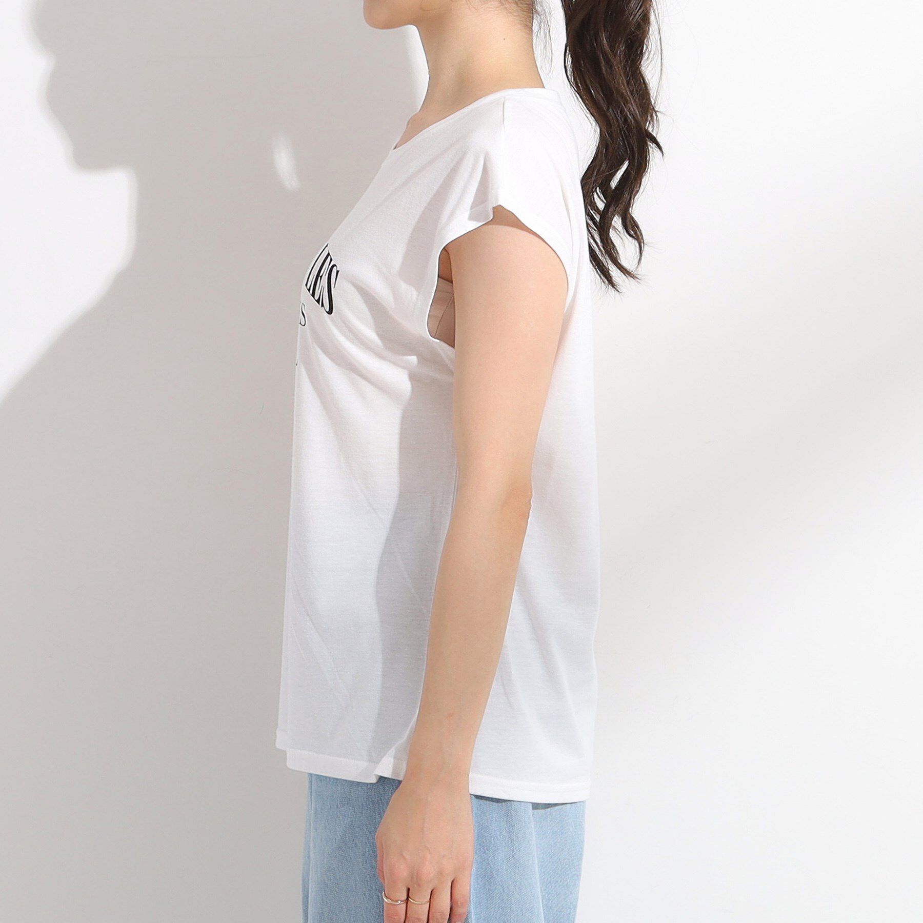 SHOO･LA･RUE「【2点セット/S-LL】メッシュリボン2WAYニット&times;フレンチスリーブTシャツ」|その他|