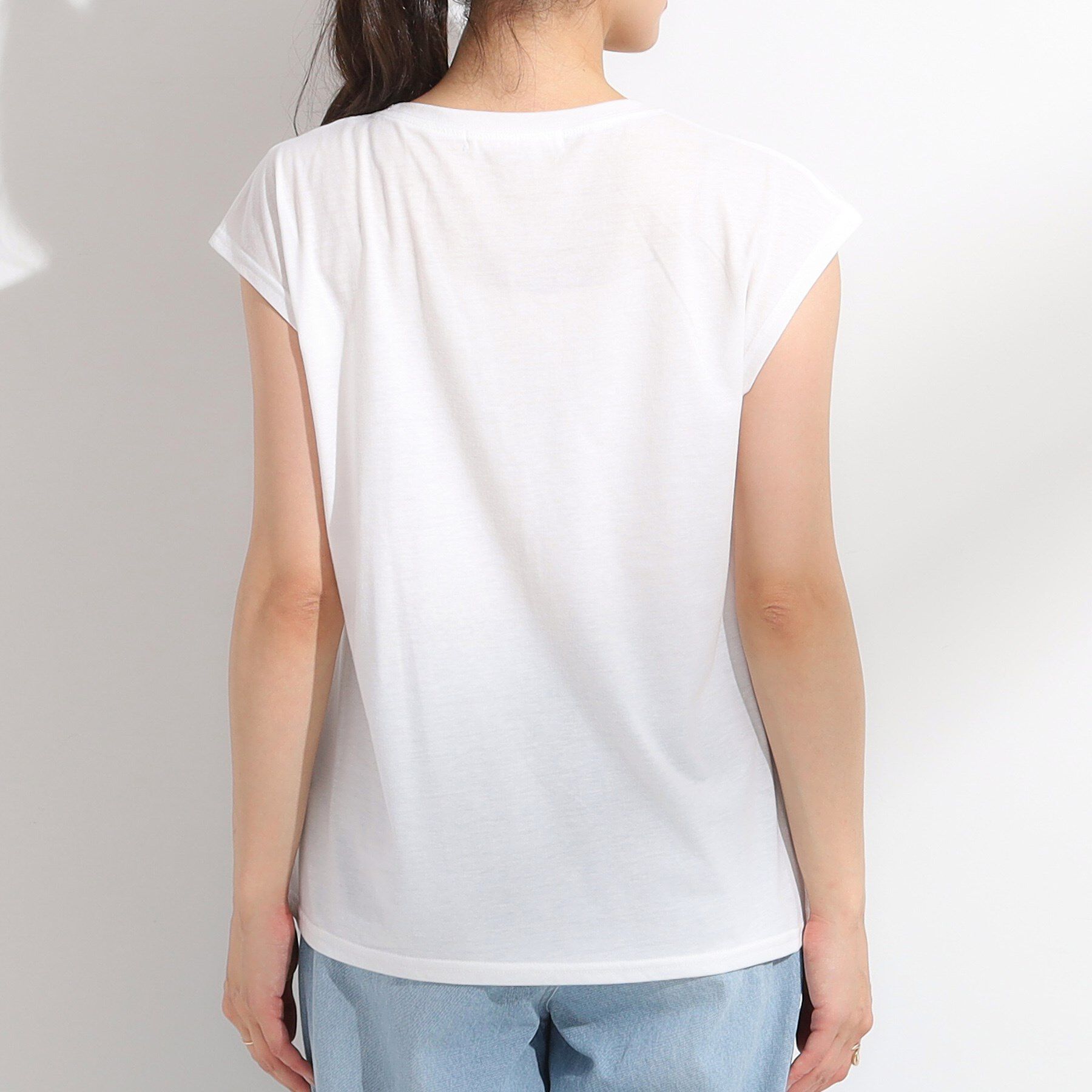 SHOO･LA･RUE「【2点セット/S-LL】メッシュリボン2WAYニット&times;フレンチスリーブTシャツ」|その他|