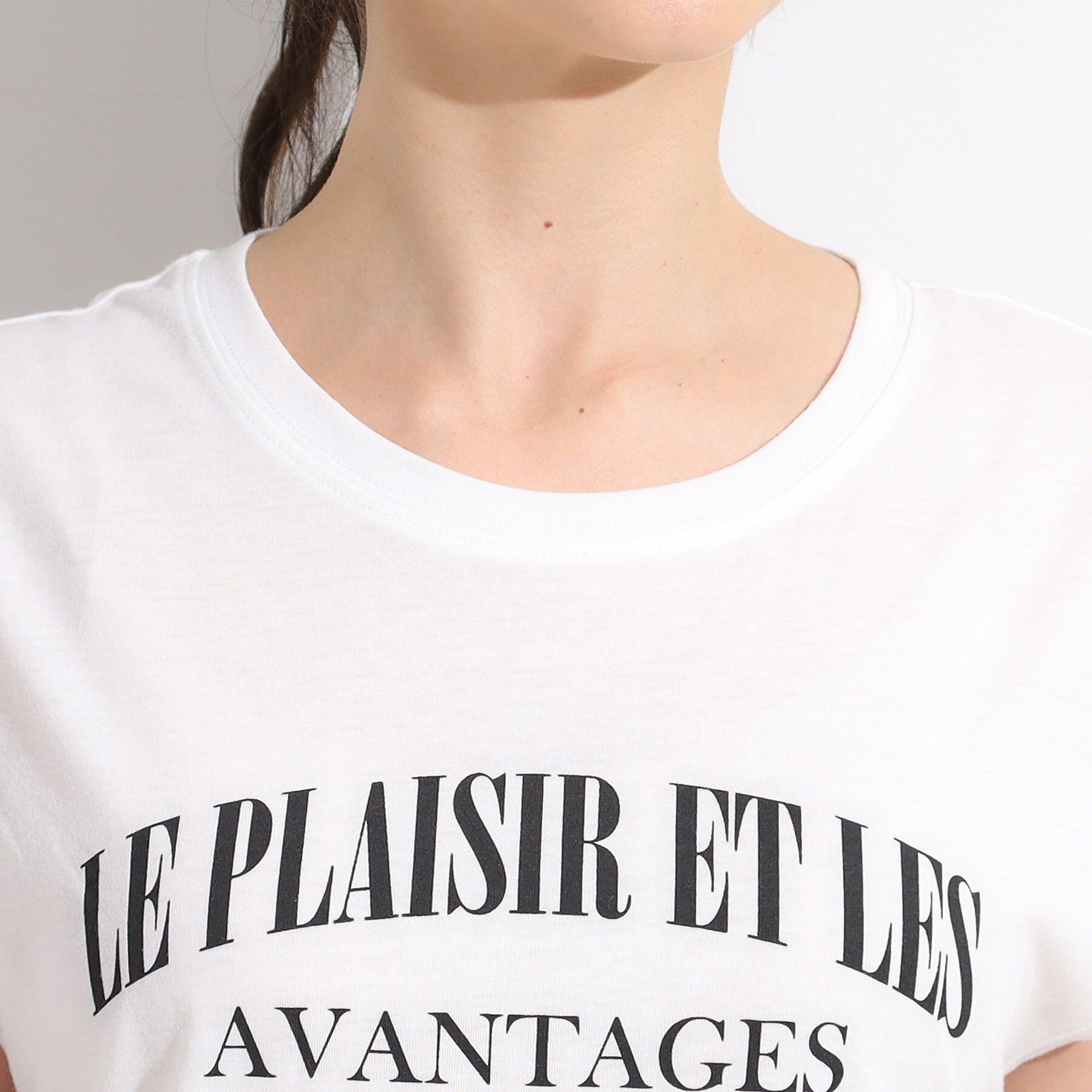 SHOO･LA･RUE「【2点セット/S-LL】メッシュリボン2WAYニット&times;フレンチスリーブTシャツ」|その他|