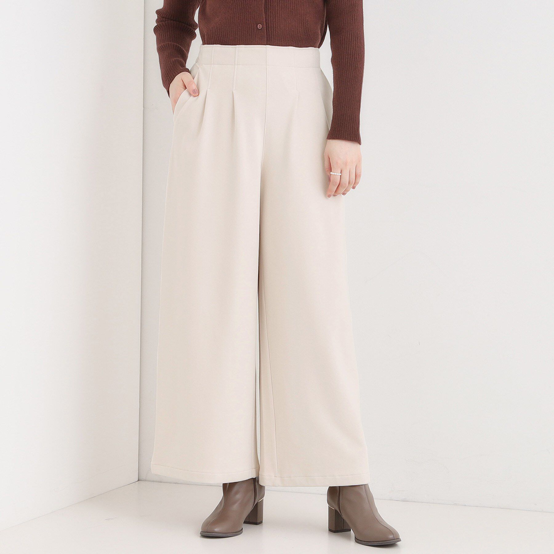 SHOO･LA･RUE「【着丈選べる/きっと虜になる】あったかもちもち ワイドパンツ」|その他|