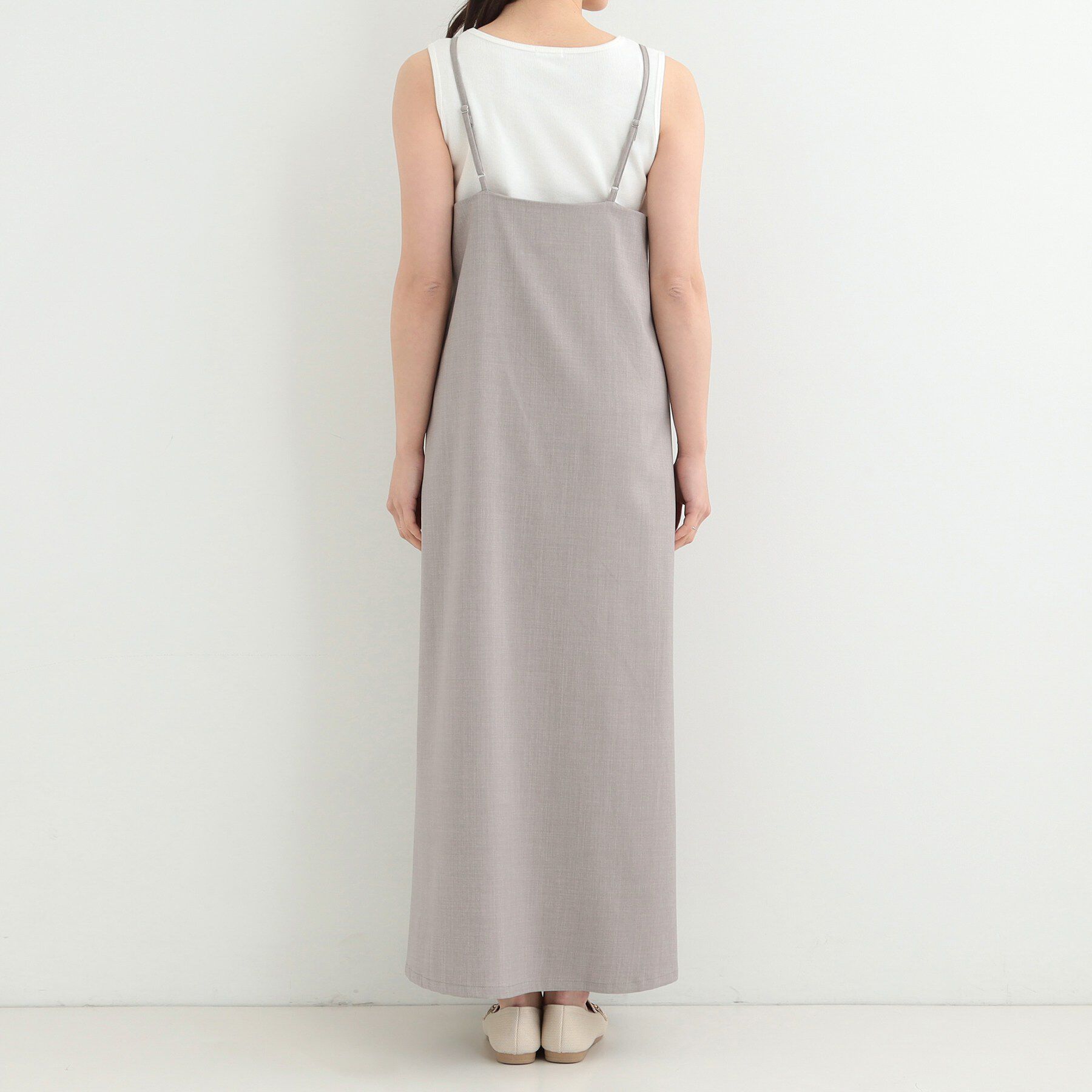 SHOO･LA･RUE「【2点セット/S-LL】おとなの抜け感 ショート丈シャツ＋キャミワンピース」|スーツ|