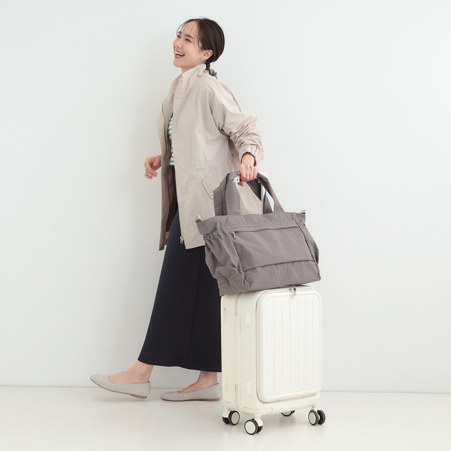 SHOO･LA･RUE「【撥水】トラベルボストンバッグ【キャリーオン】」|ボストンバッグ|