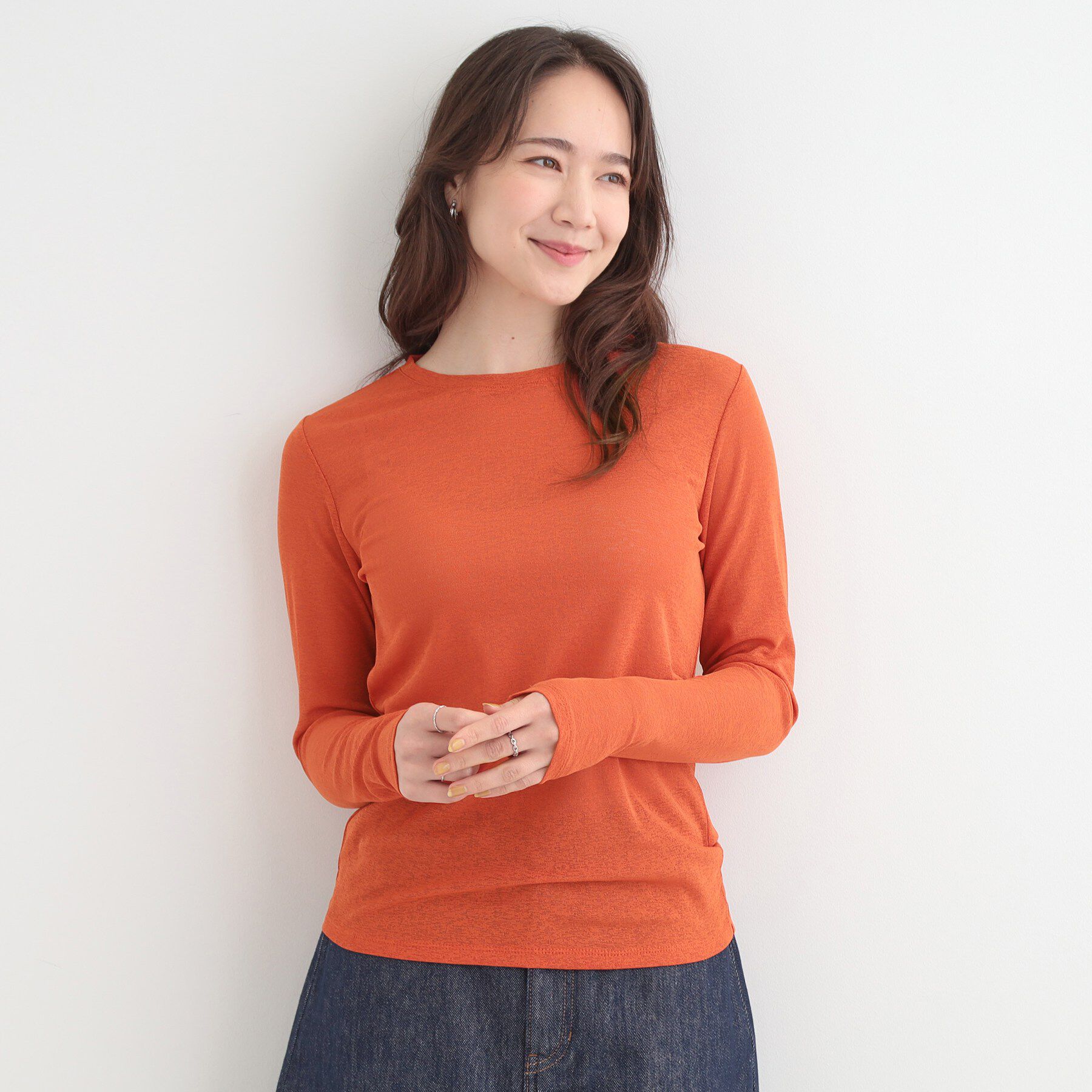 SHOO･LA･RUE「【2点セット/洗濯機可/S-LL】こなれ感あるレイヤードスタイルが即完成 シアーカーディガン+ロンT」|その他|