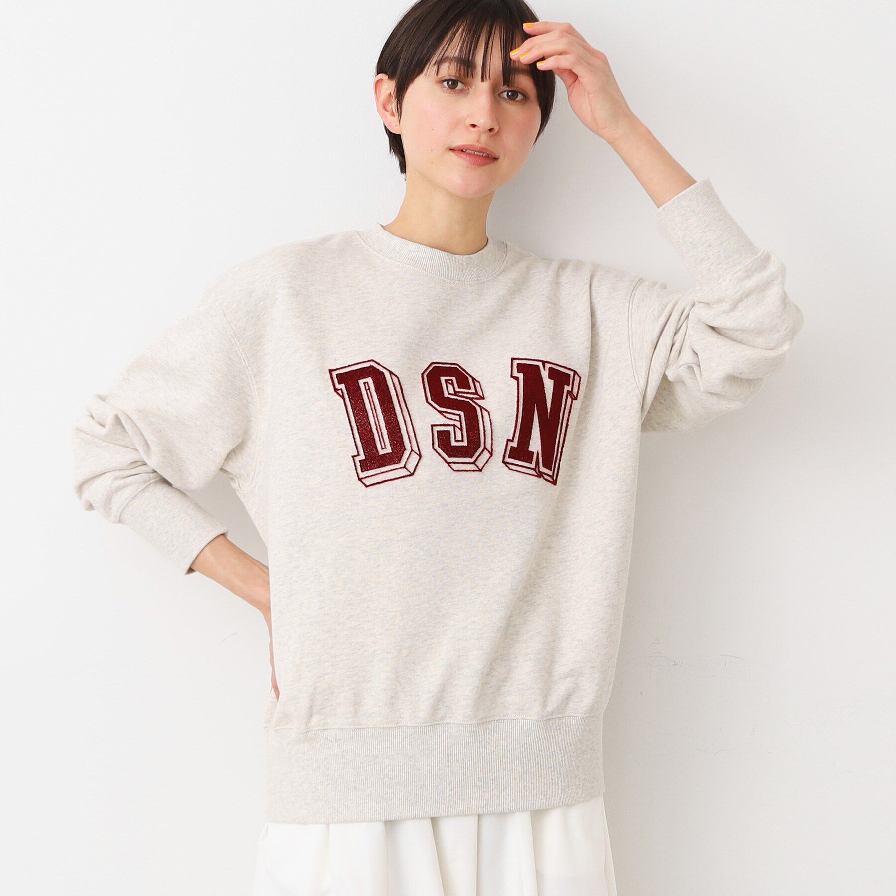 Dessin「【ユニセックス・洗える・セットアップ可能】タフティングロゴスウェット」|パーカー|