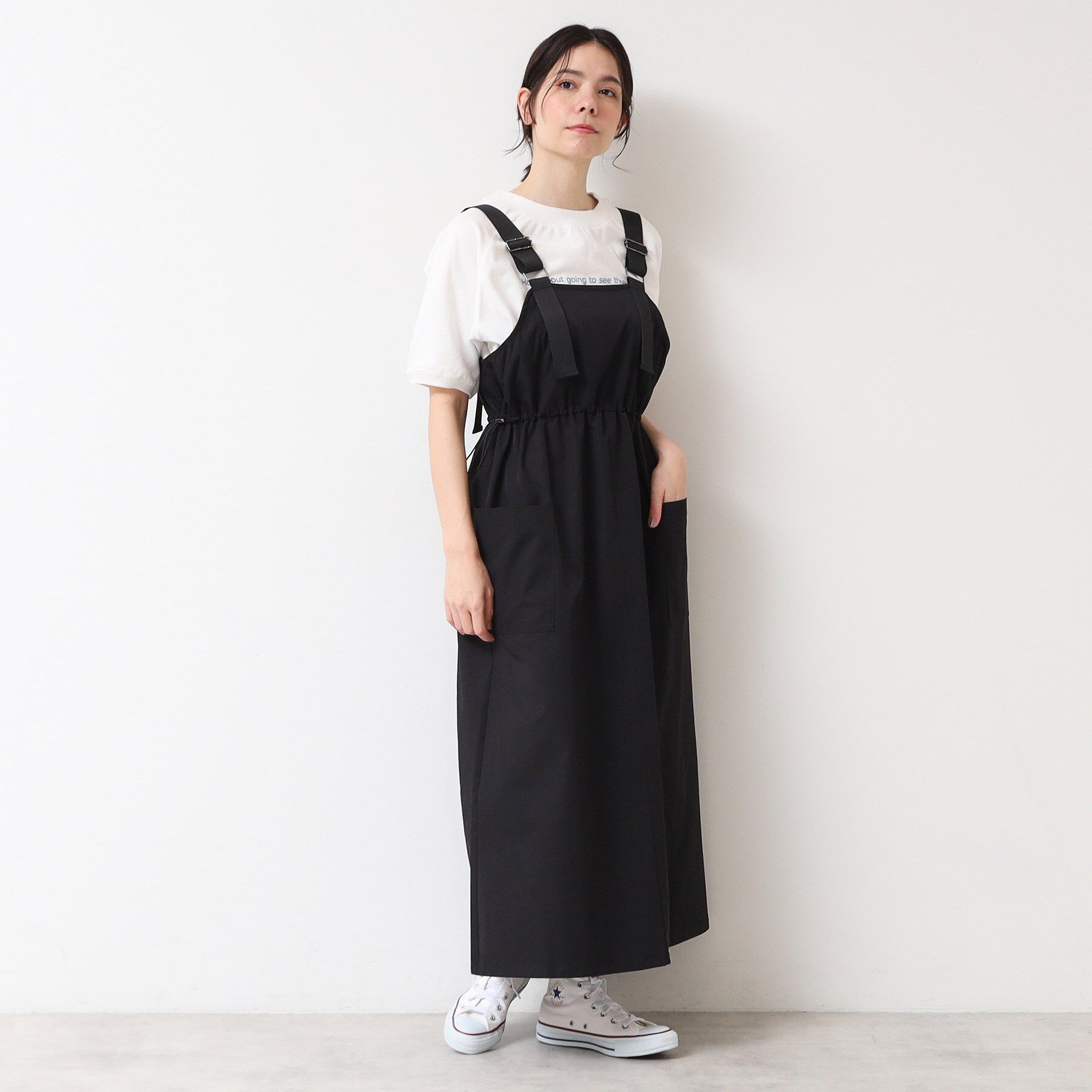 Dessin「【洗える】ベルト付きワークジャンスカ（S～L）」|ワンピース|