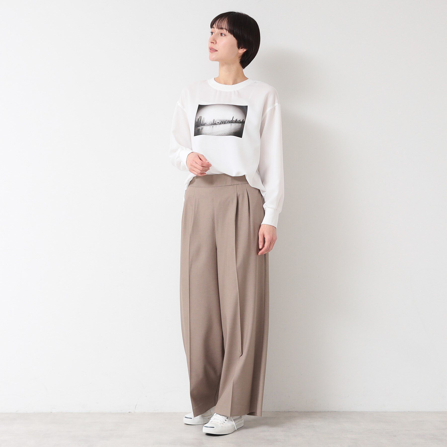 Dessin「【洗える】バックヘンリープリントブラウス（XS～L）」|シャツ・ブラウス|