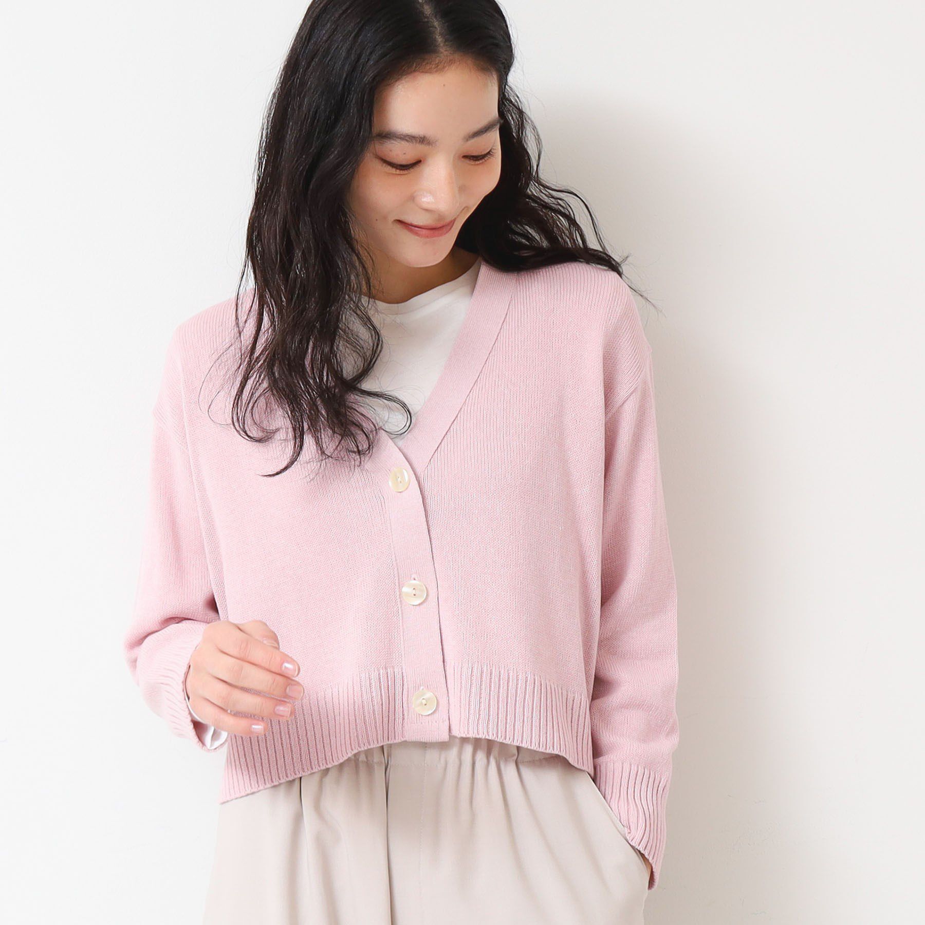 Dessin「【洗える】ミドルゲージショートカーディガン （S～L）」|カーディガン|