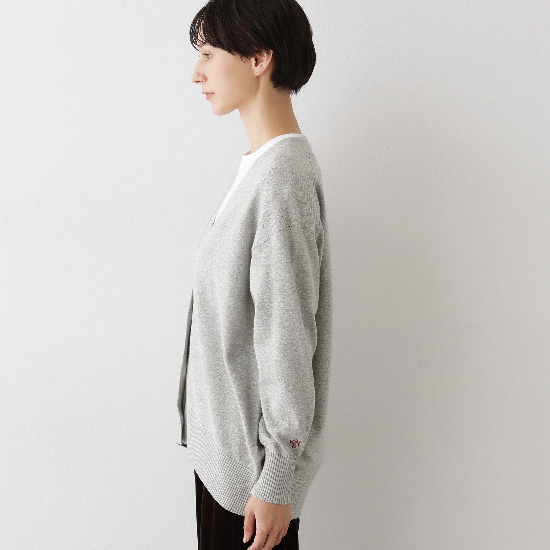 Dessin「【洗える】ジャカード編みVネックカーディガン」|カーディガン|