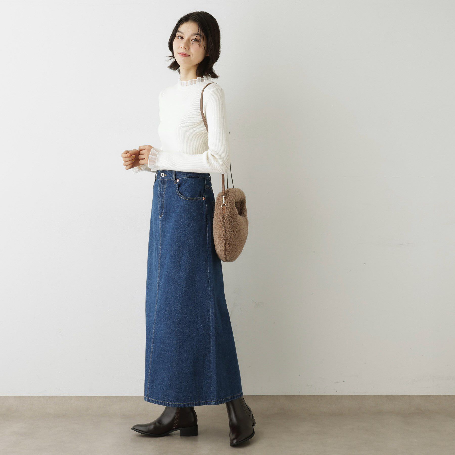 Dessin「【2WAY・洗える】デニムジャンパースカート」|スカート|