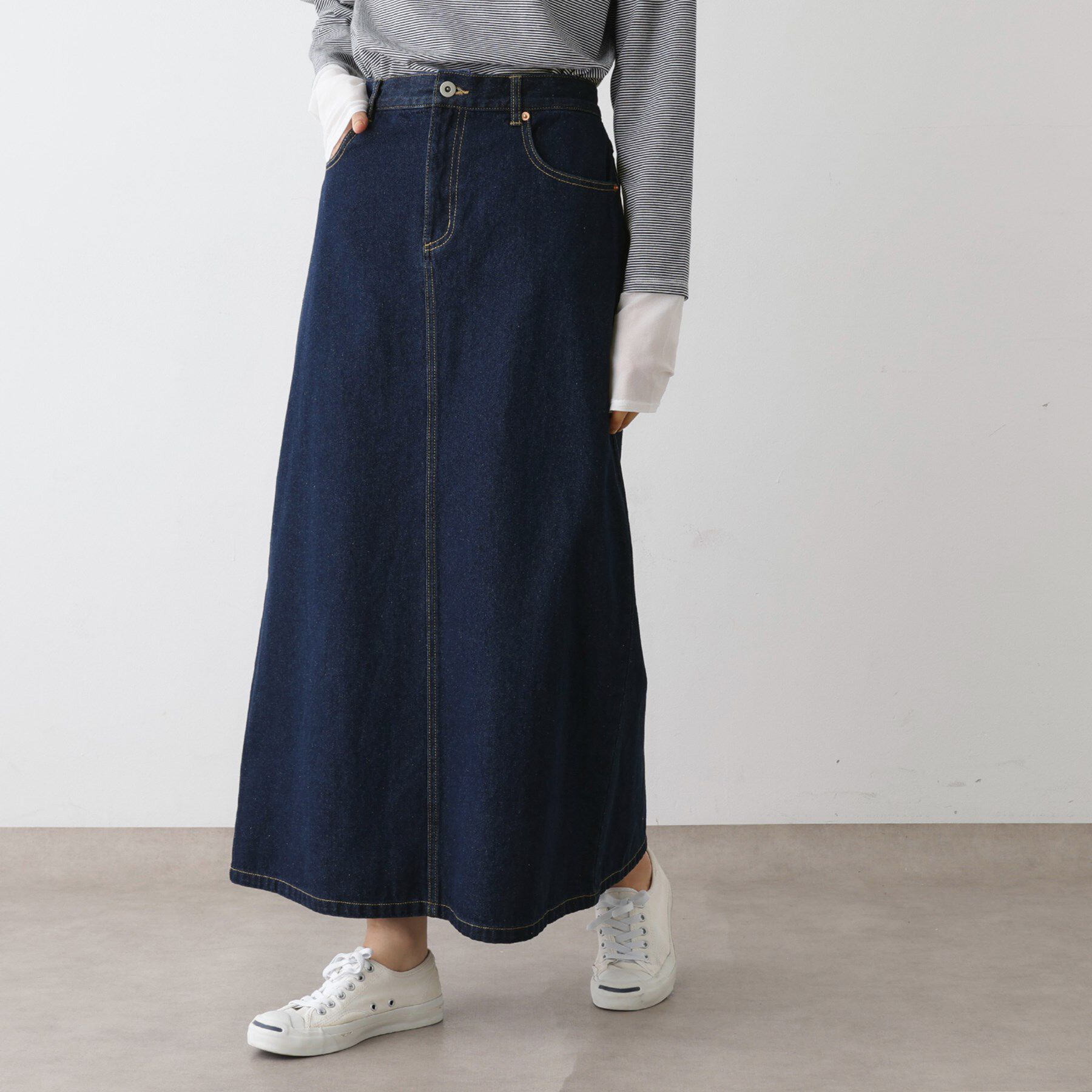 Dessin「【2WAY・洗える】デニムジャンパースカート」|スカート|