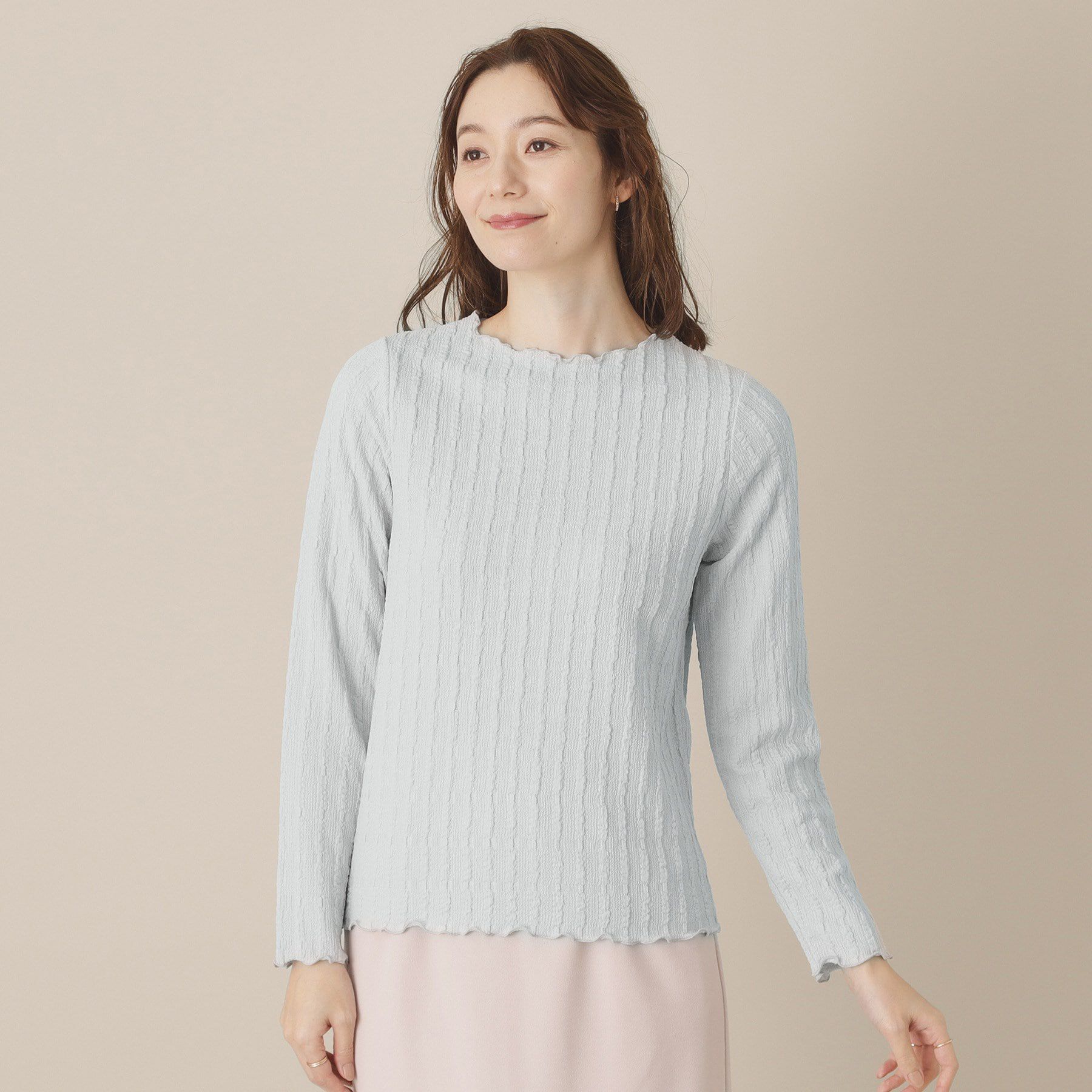 ITS&rsquo;DEMO「【手洗い可】ふくれジャカードプルオーバー」|Tシャツ・カットソー|