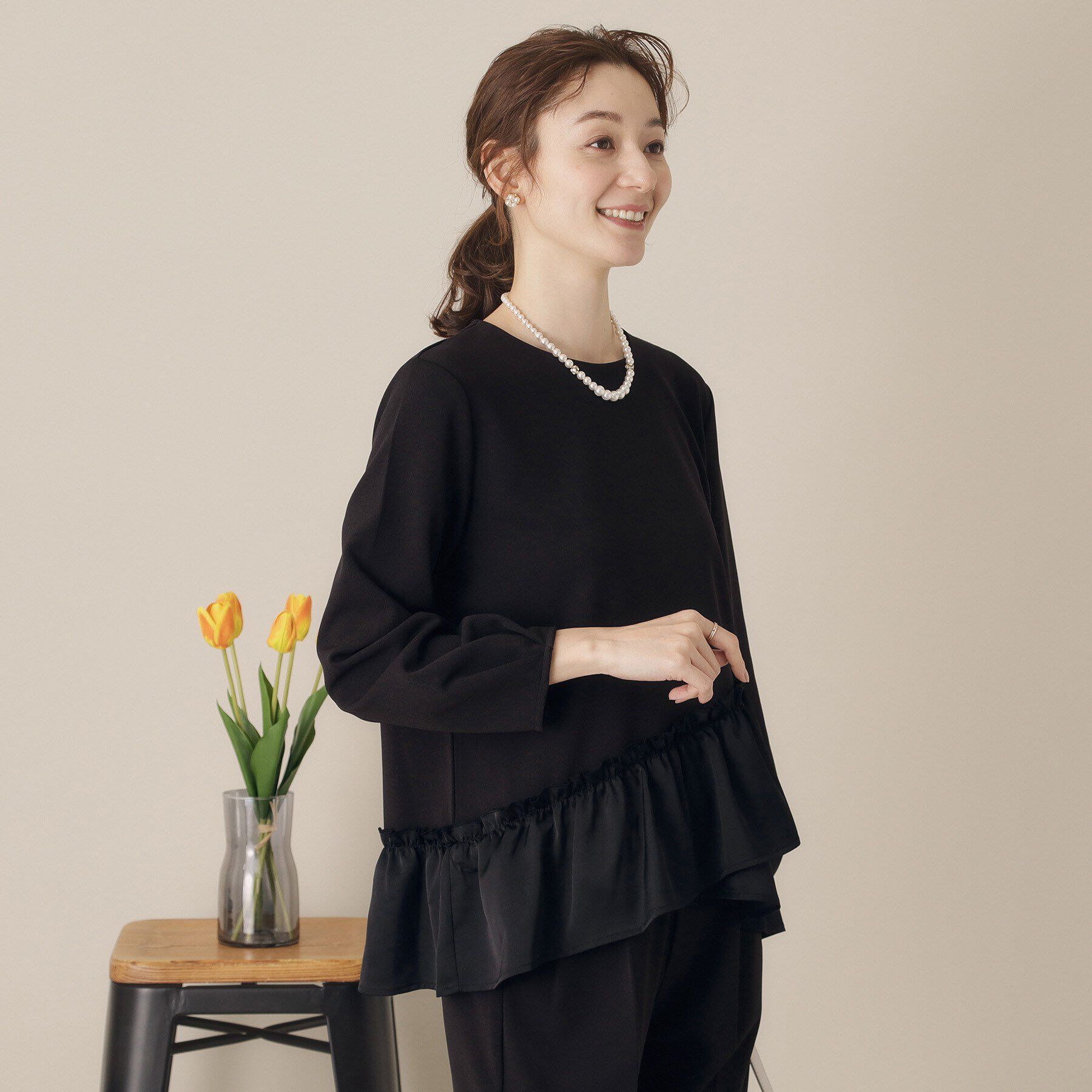 ITS&rsquo;DEMO「【通勤／手洗い可】カットジョーゼットブラウス」|シャツ・ブラウス|