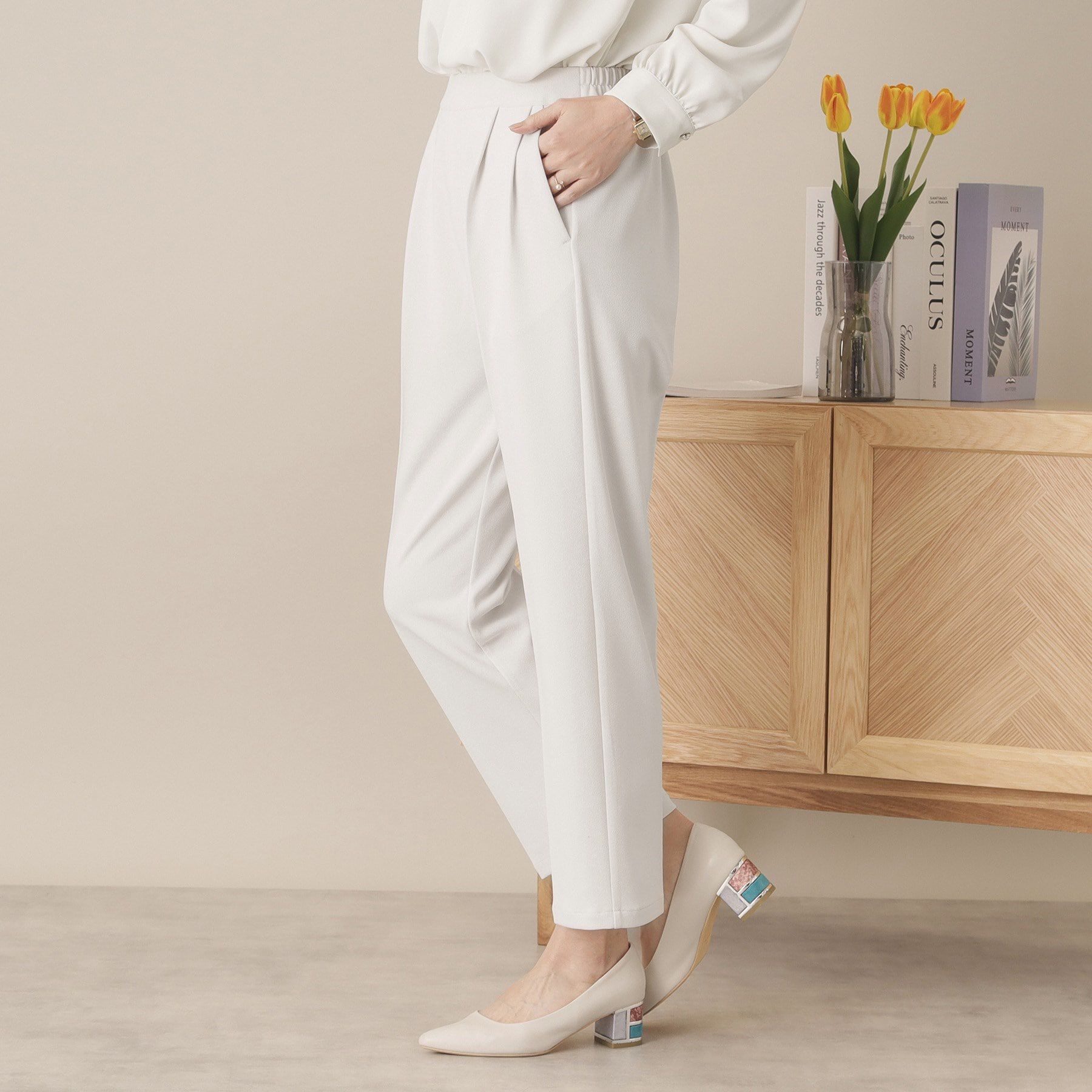 ITS&rsquo;DEMO「【通勤／手洗い可／ウエストゴム】カットジョーゼットパンツ」|その他|