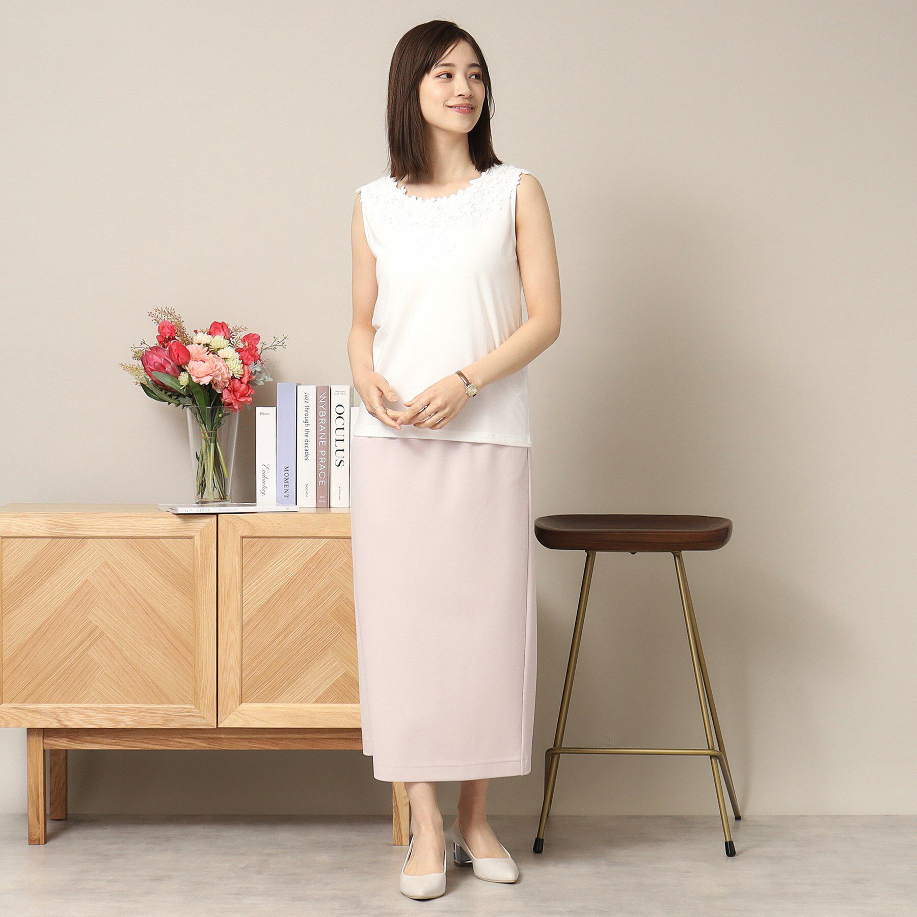 ITS&rsquo;DEMO「【洗濯機OK】レースタンクトップ」|キャミソール|