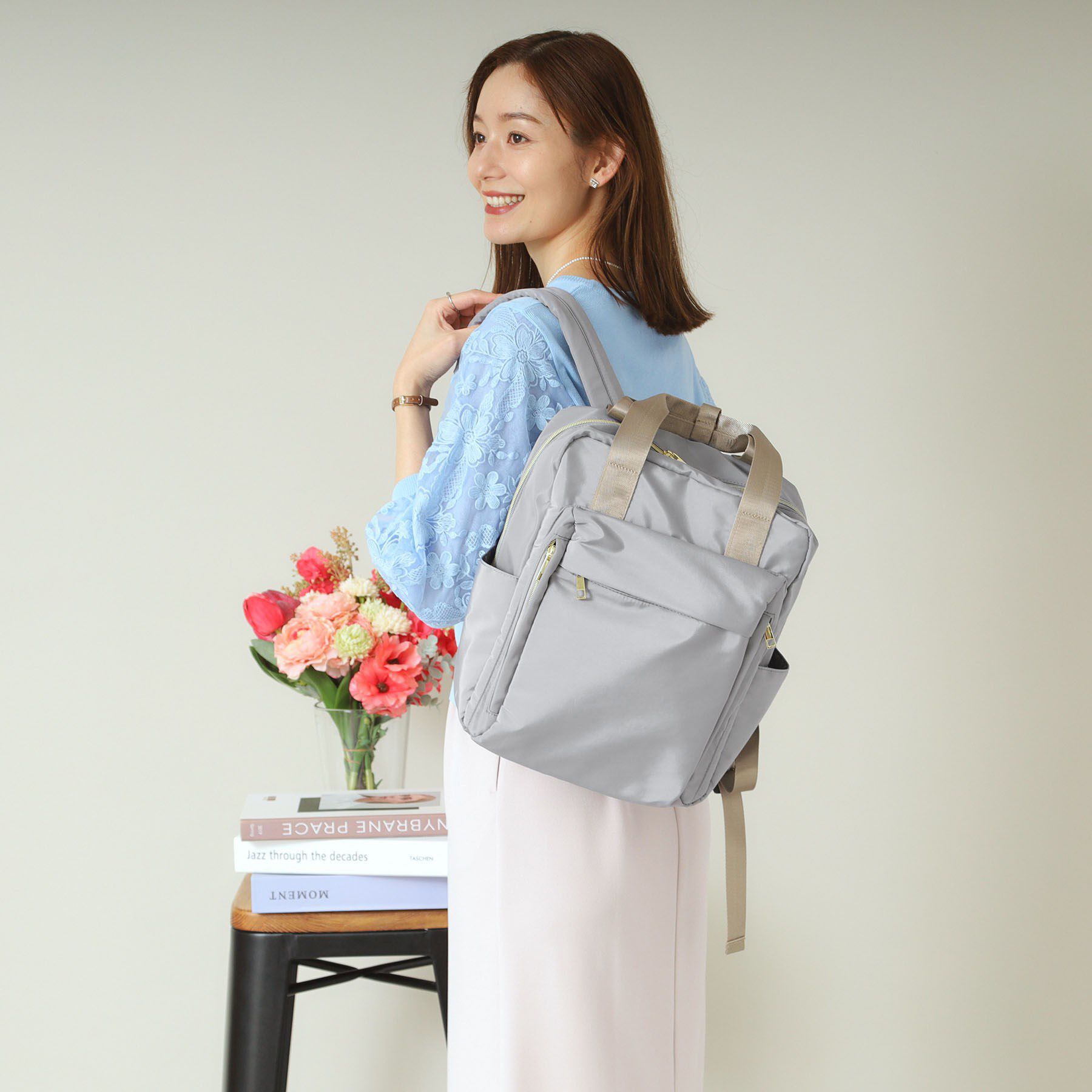 ITS&rsquo;DEMO「【A4・PC対応／10ポケット】収納アドバイザーボックスリュック」|リュック|