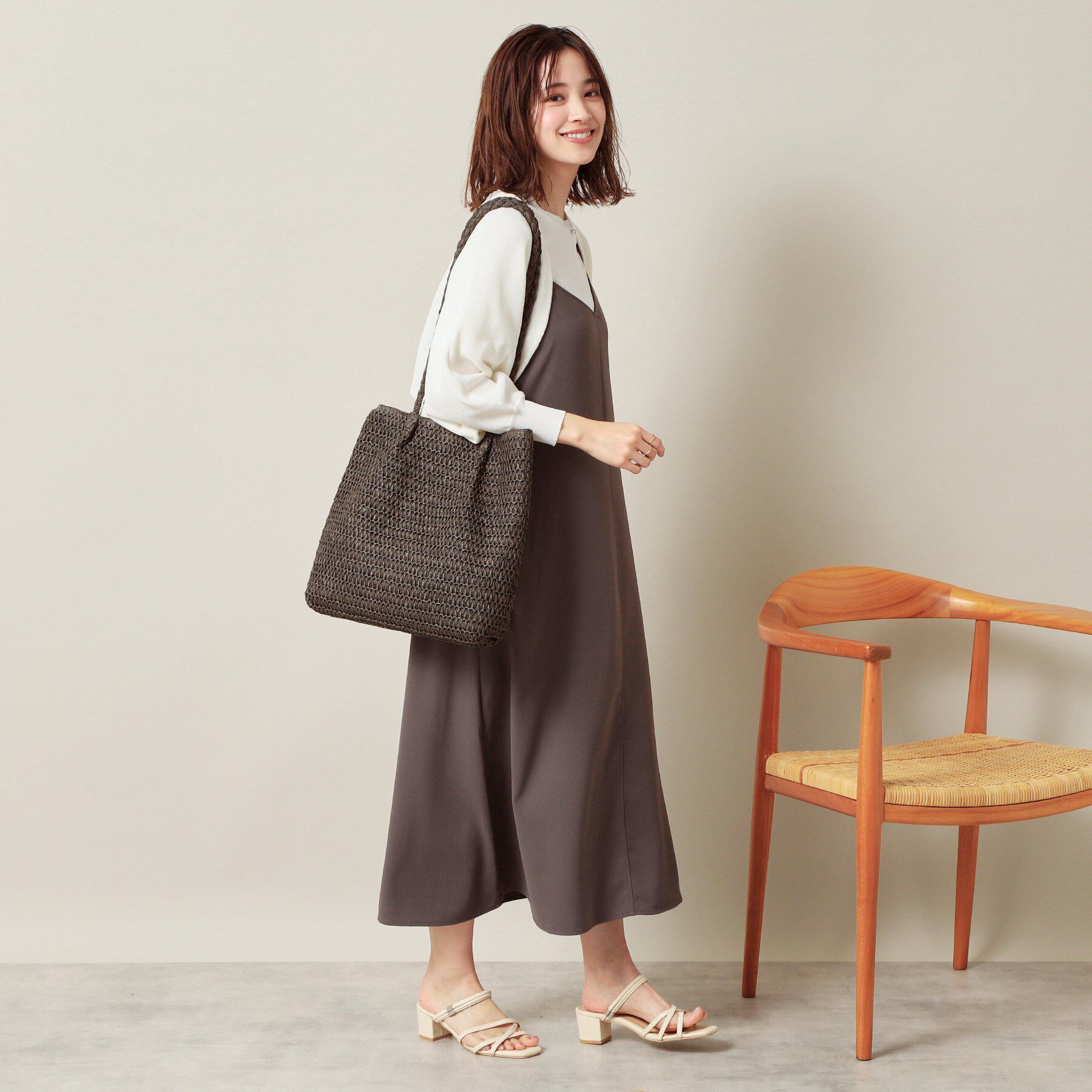 ITS&rsquo;DEMO「雑材ハンドルタックトート」|トートバッグ|