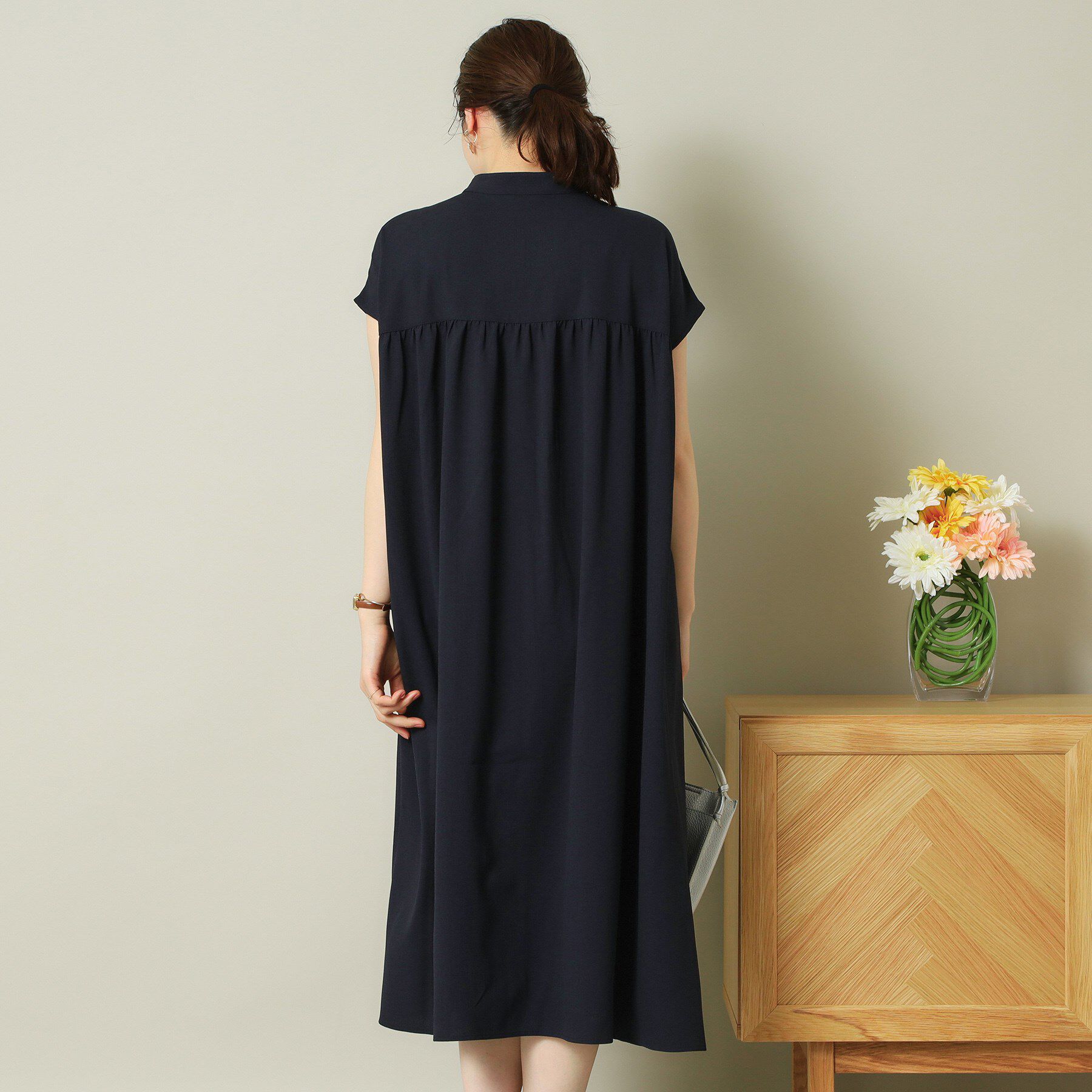ITS&rsquo;DEMO「【UVケア／吸水速乾／洗濯機OK／冷感】麻調合繊前開きワンピース＜ラク服シリーズ＞」|ワンピース|