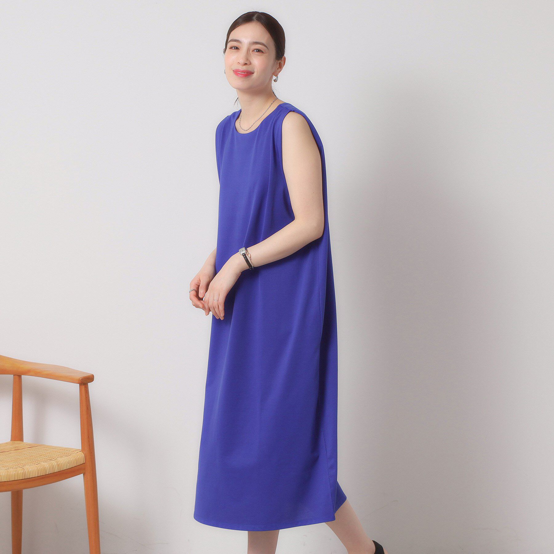 ITS&rsquo;DEMO「【清涼感／吸水速乾／洗濯機OK／洗濯後しわになりにくい】カットミラノタックワンピース」|ワンピース|