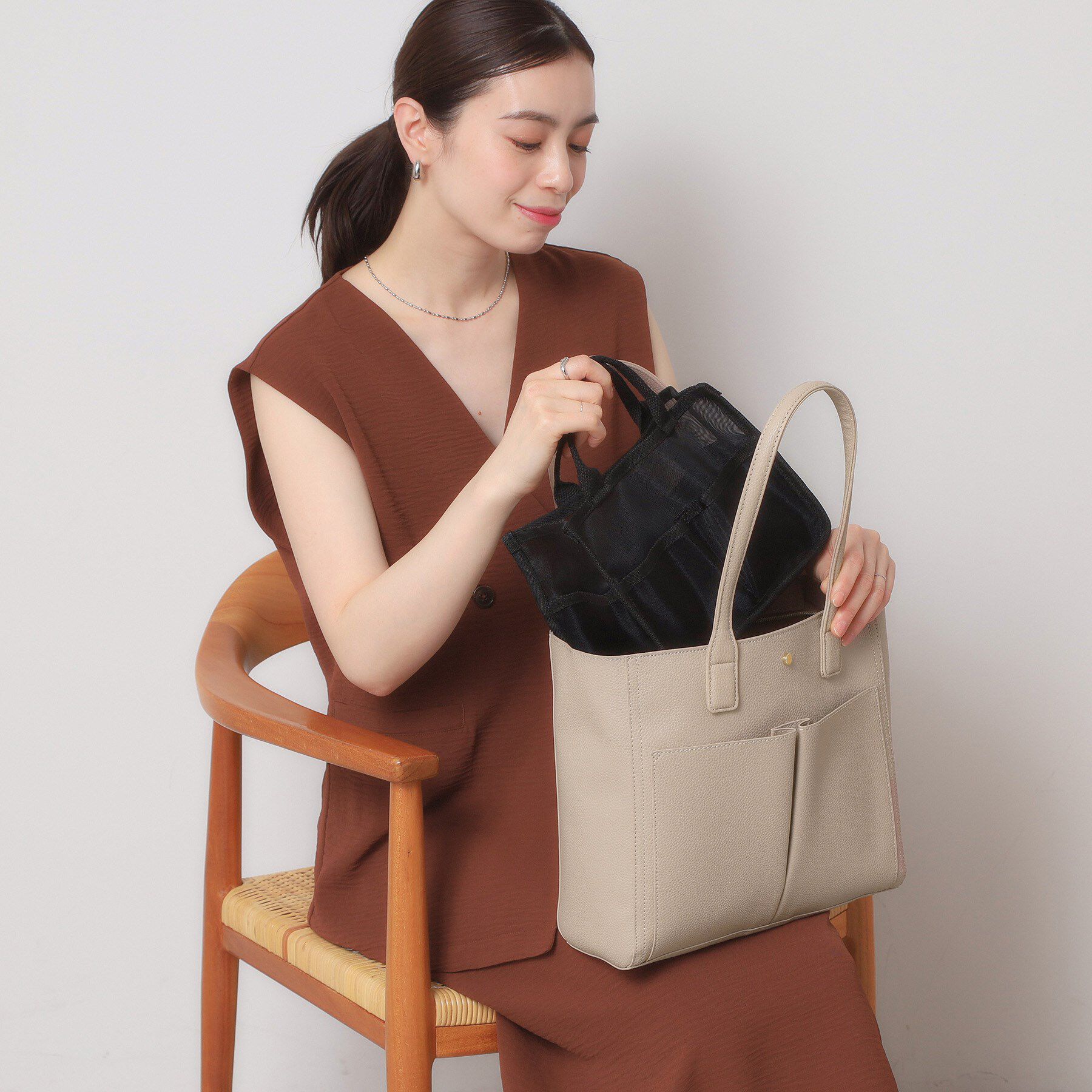 ITS&rsquo;DEMO「バッグイン付A4トート」|トートバッグ|