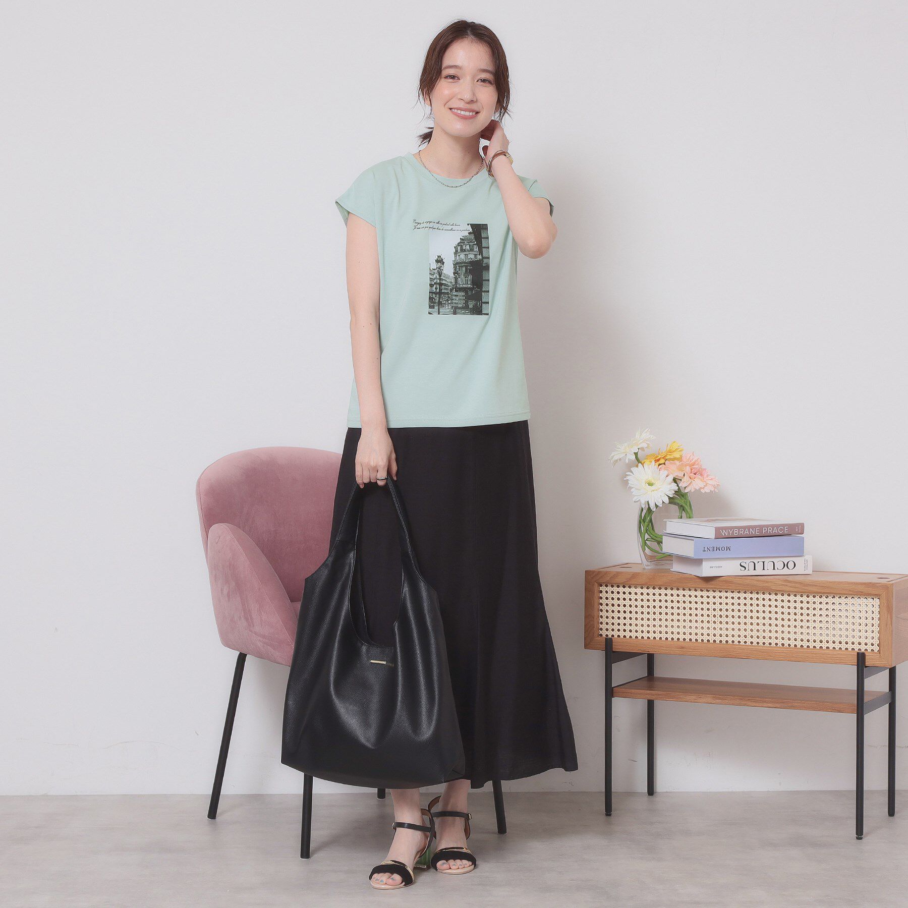 ITS&rsquo;DEMO「【手洗い可】フォトフレンチTシャツ」|Tシャツ・カットソー|