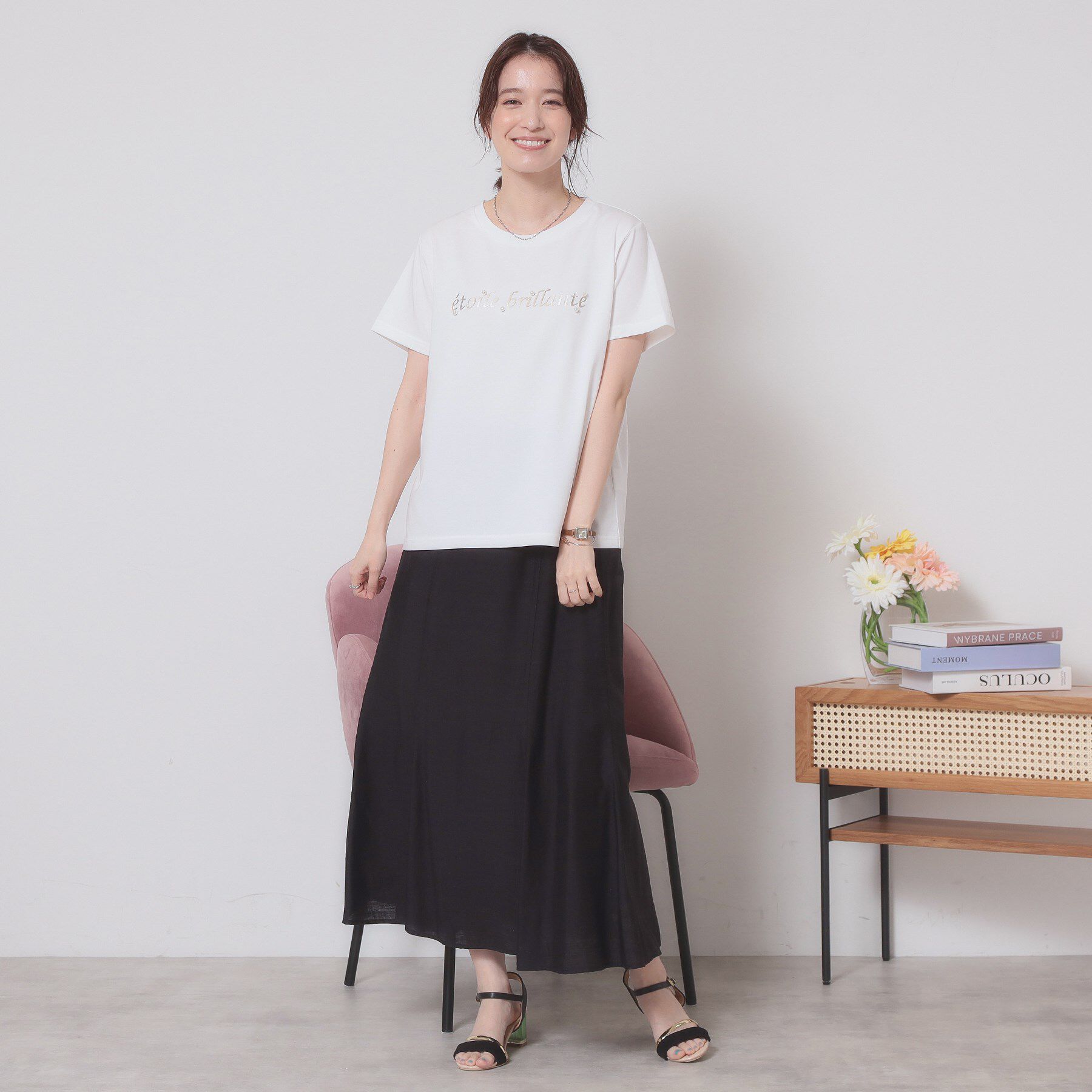 ITS&rsquo;DEMO「【手洗い可】箔ロゴプリントTシャツ」|Tシャツ・カットソー|