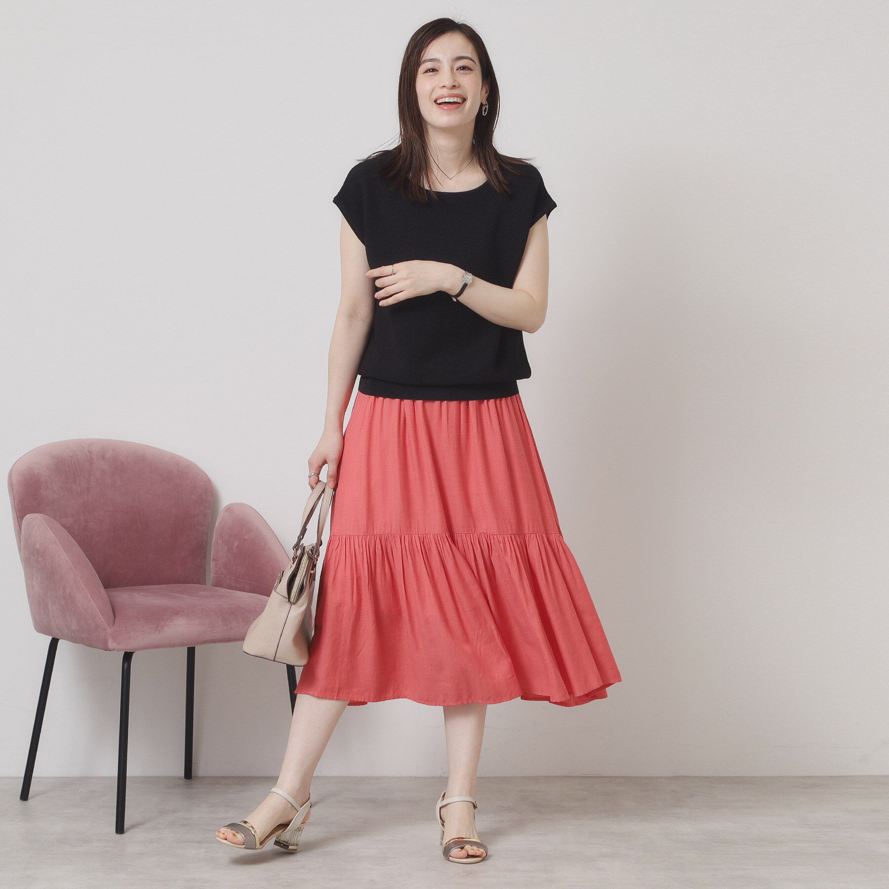 ITS&rsquo;DEMO「【さらりタッチ／ラメ／洗濯機OK】ラメガーターフレンチニット」|ニット・セーター|