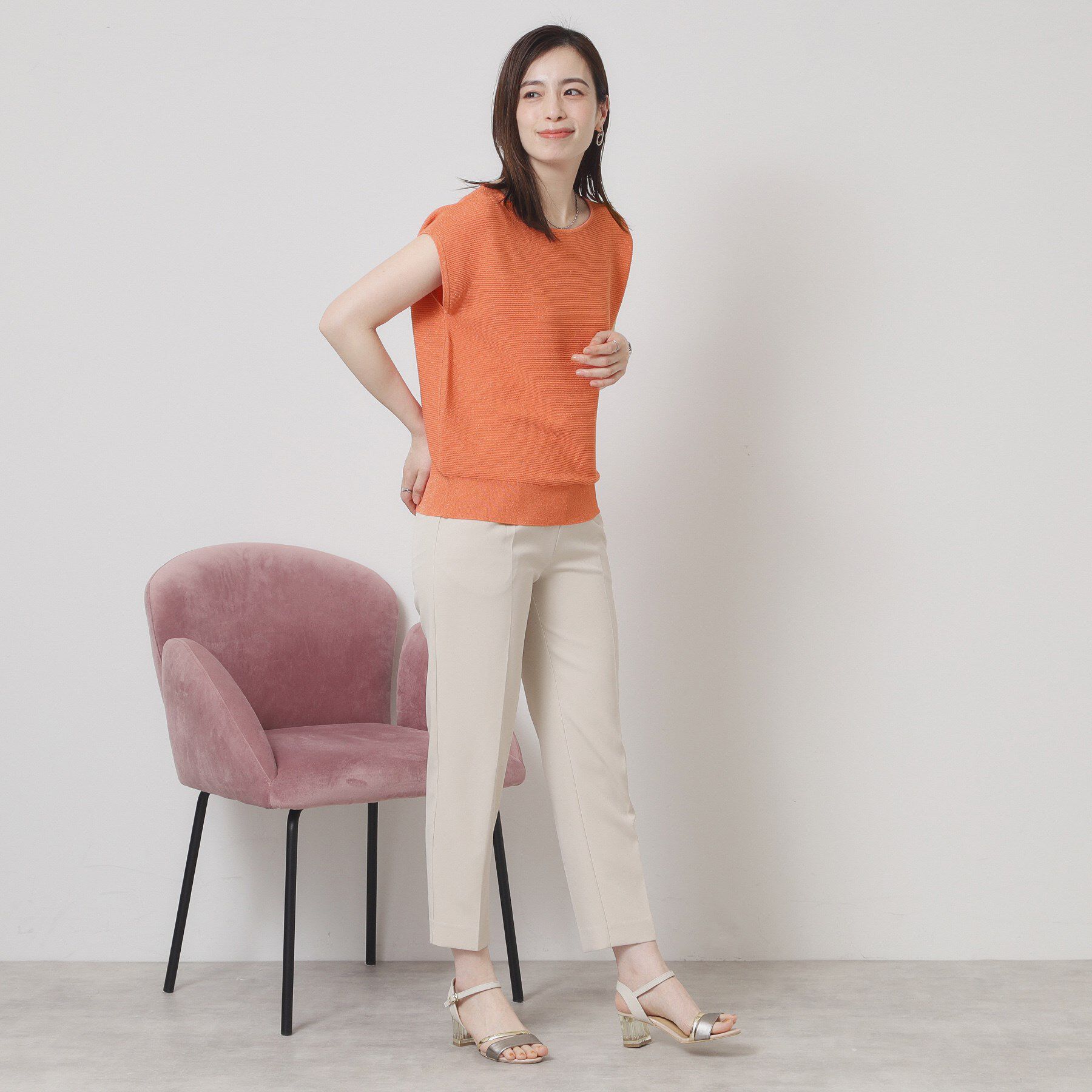 ITS&rsquo;DEMO「【さらりタッチ／ラメ／洗濯機OK】ラメガーターフレンチニット」|ニット・セーター|