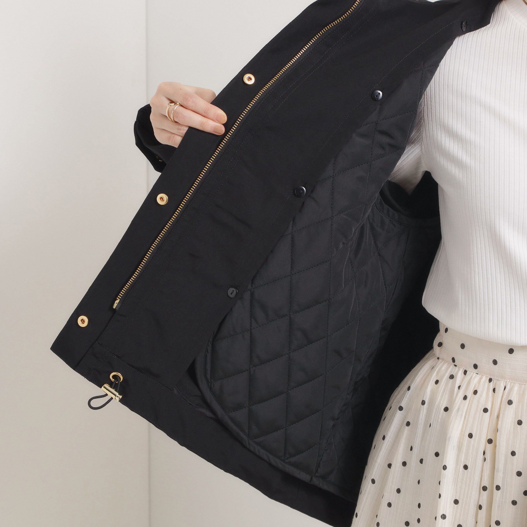 ITS&rsquo;DEMO「【撥水／花粉防止／手洗い可】キルトライナー付きマウンテンパーカー」|ブルゾン・スタジャン|