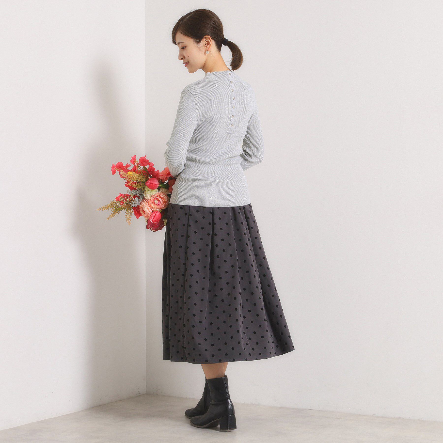 ITS&rsquo;DEMO「【手洗い可】ラメリブボトルネックニット」|ニット・セーター|