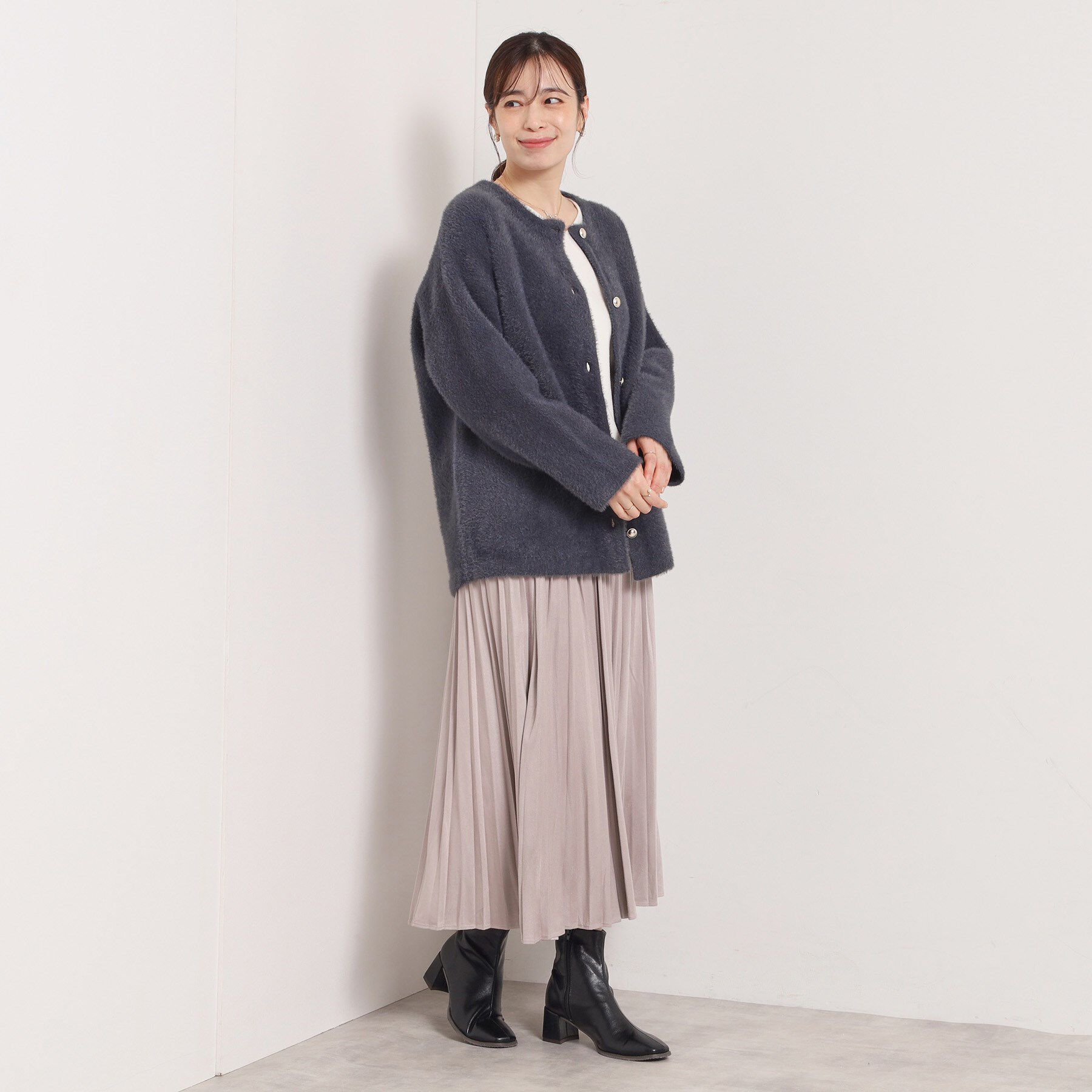 ITS&rsquo;DEMO「【手洗い可】フェザーWフェイスコーディガン」|カーディガン|