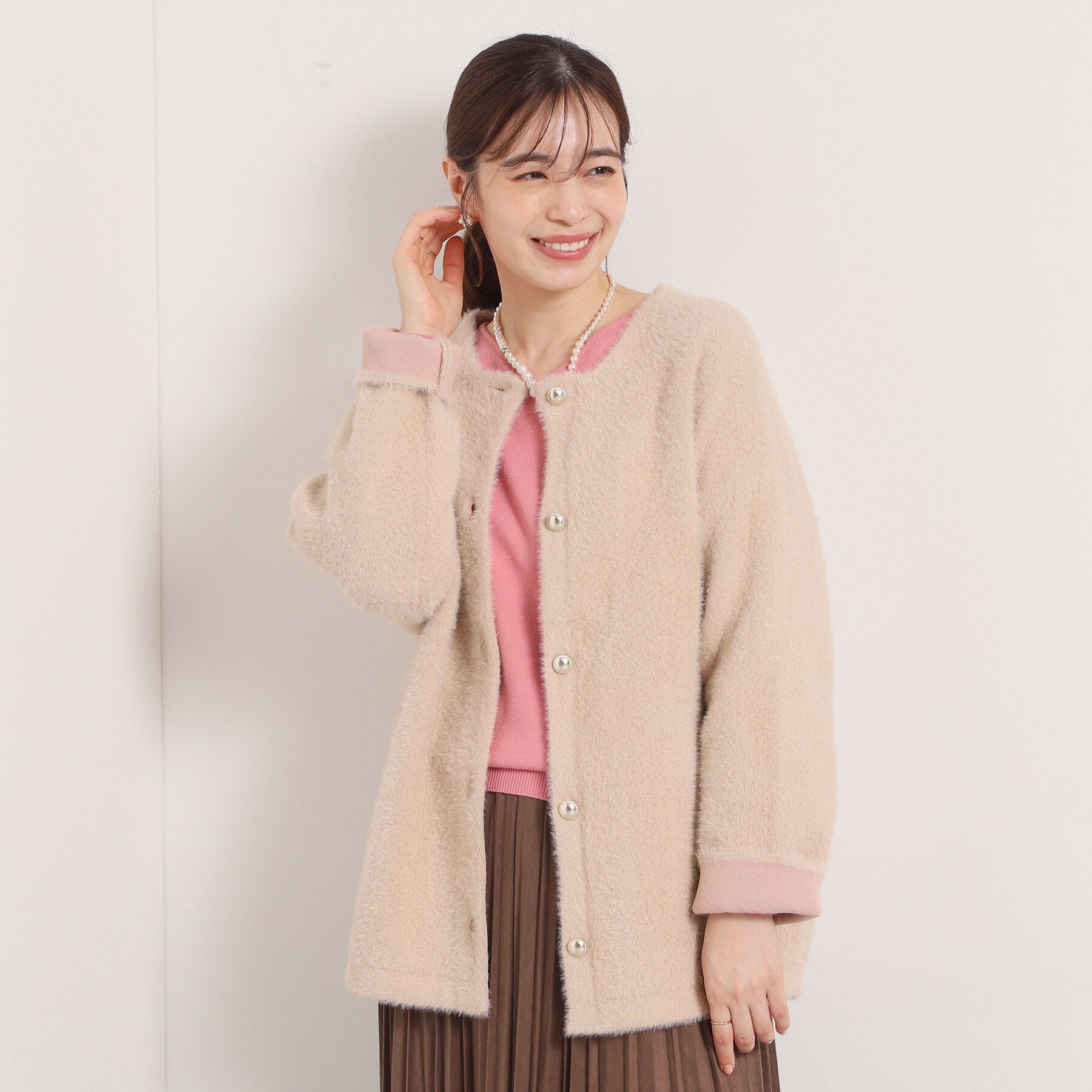 ITS&rsquo;DEMO「【手洗い可】フェザーWフェイスコーディガン」|カーディガン|