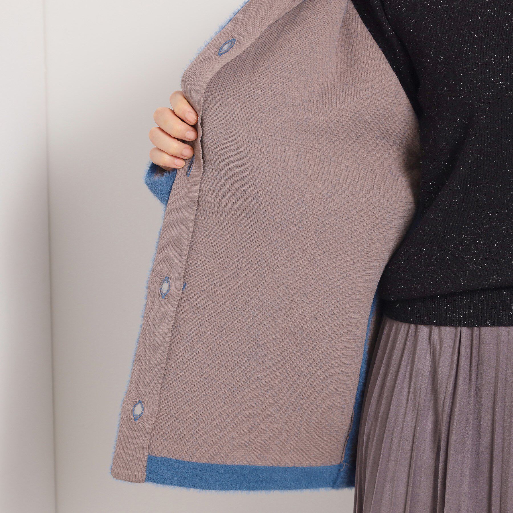 ITS&rsquo;DEMO「【手洗い可】フェザーWフェイスコーディガン」|カーディガン|