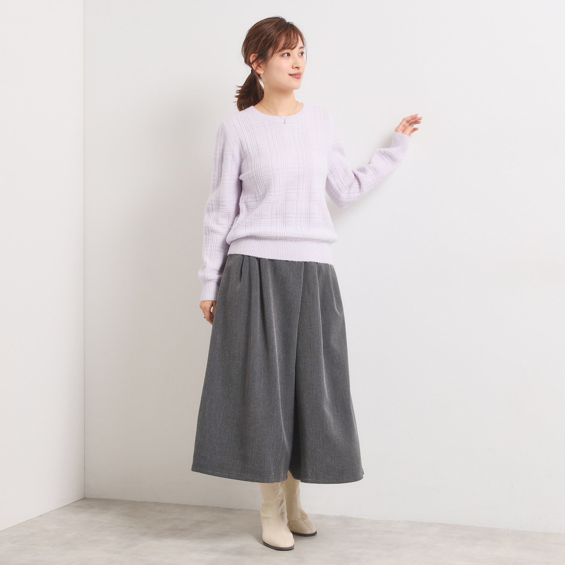 ITS&rsquo;DEMO「【手洗い可／ウエストゴム】ヘリンボーンスカンツ」|その他|