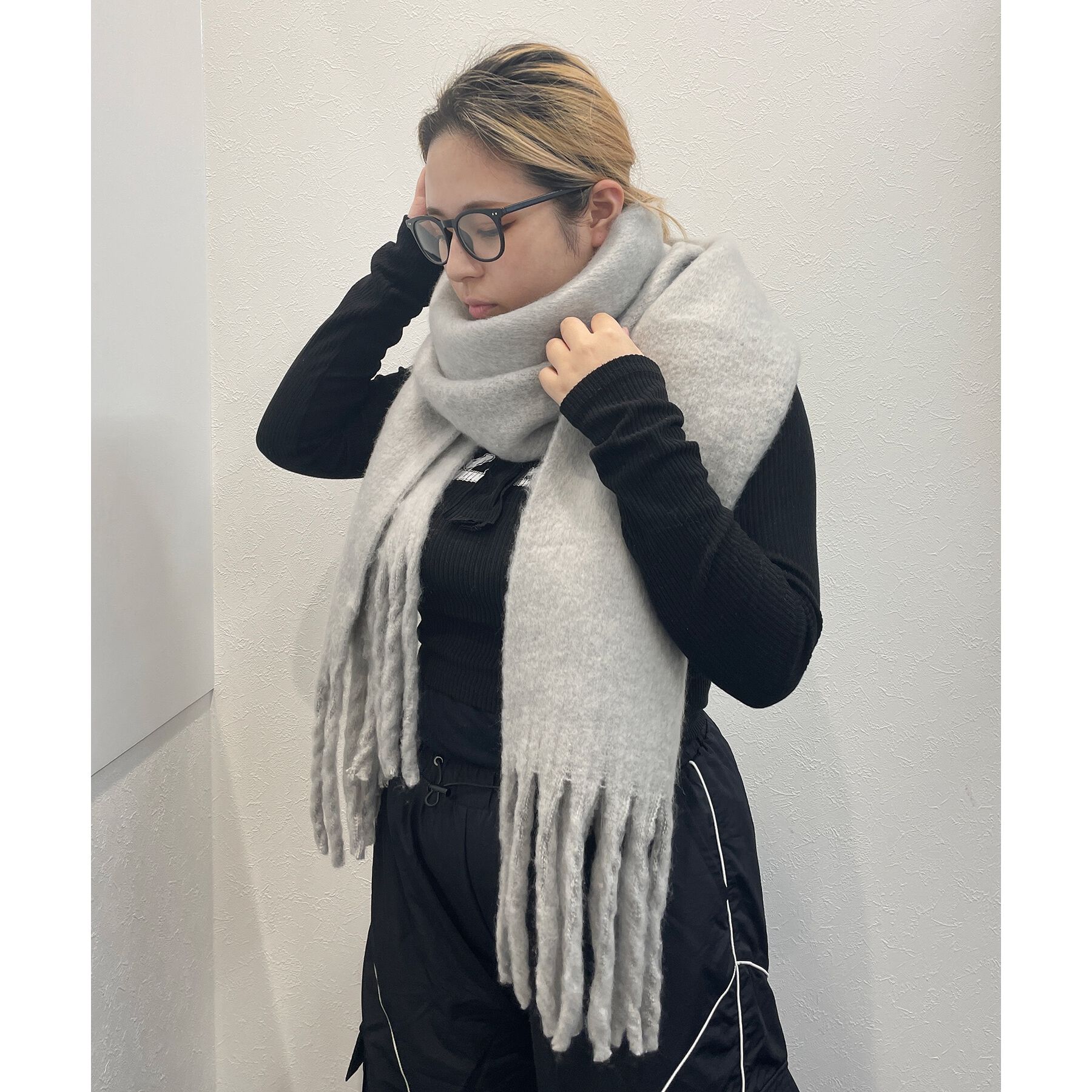 Ober Tashe「アレンジしやすい250cm カラフルボリュームストールマフラー　累計販売約5000枚【防寒／マフラー」|ストール|