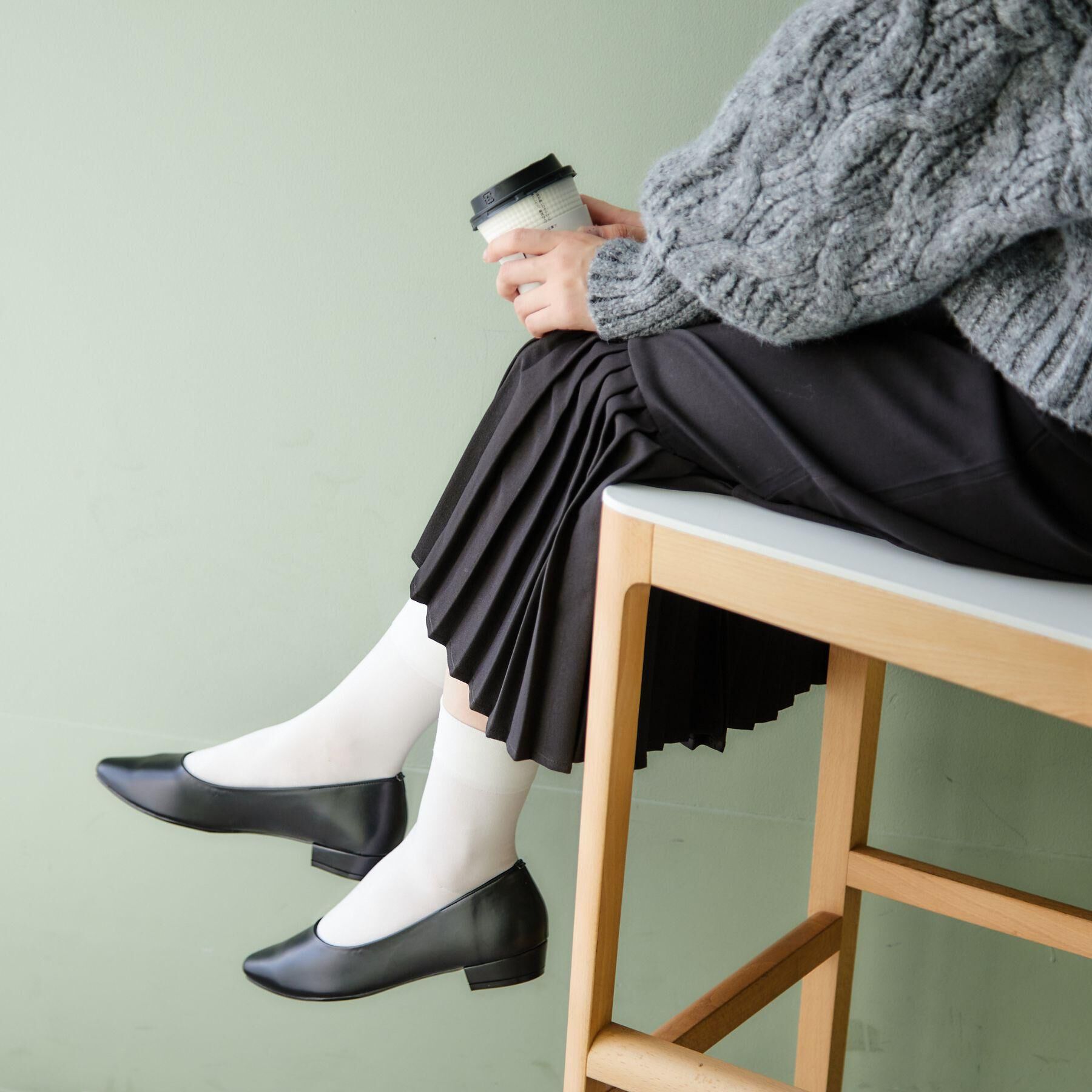 ESPERANZA「《定番》晴雨兼用クッションフラットパンプス」|パンプス|