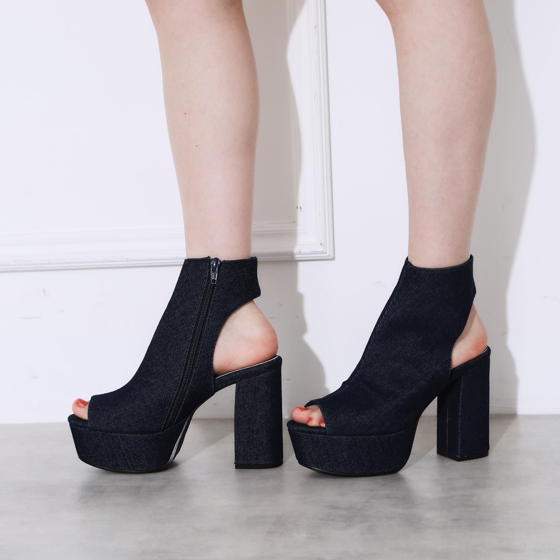 ESPERANZA「厚底ラク盛りブーツヒールサンダル」|ショートブーツ|