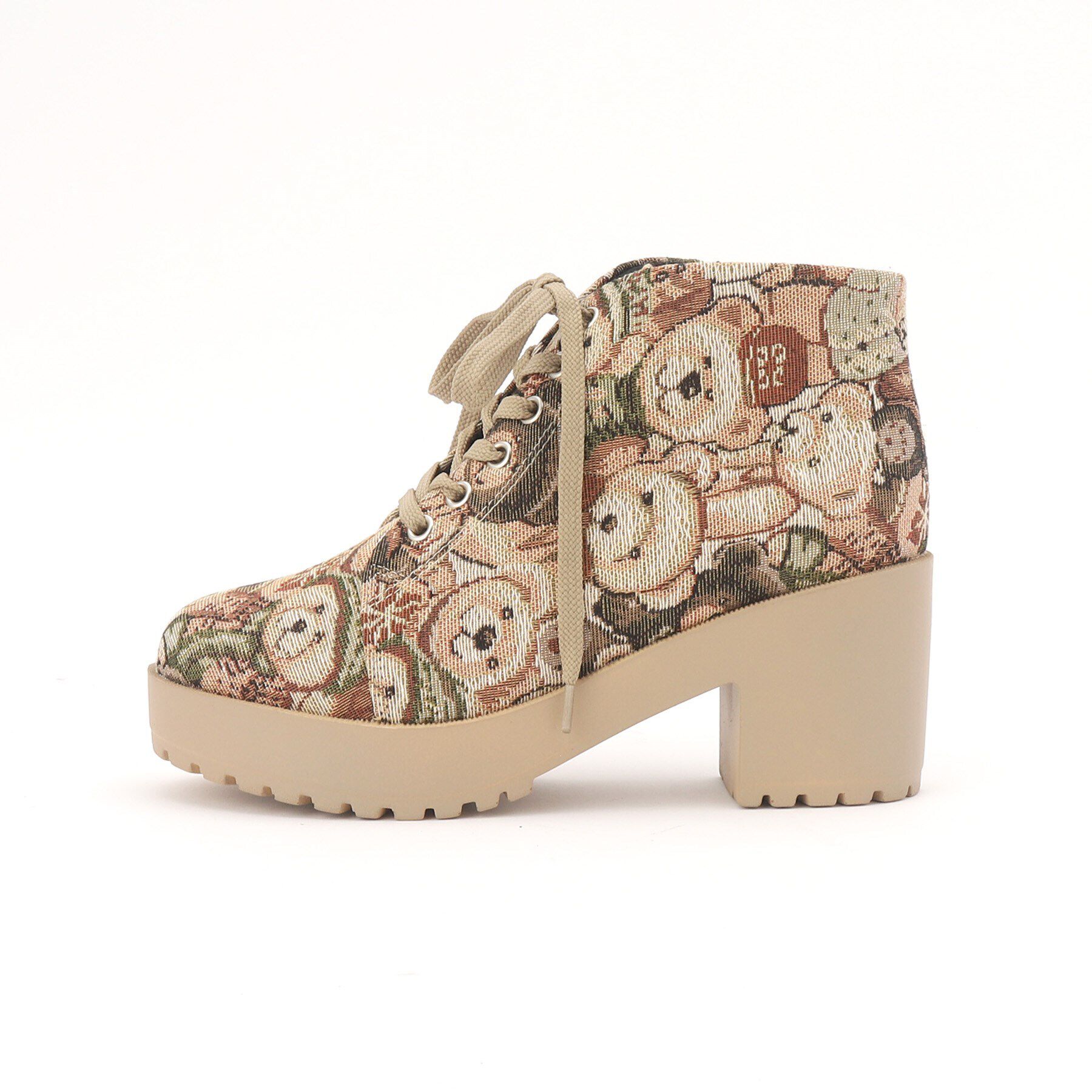 csT&P「一体厚底レースアップブーツ」|ショートブーツ|