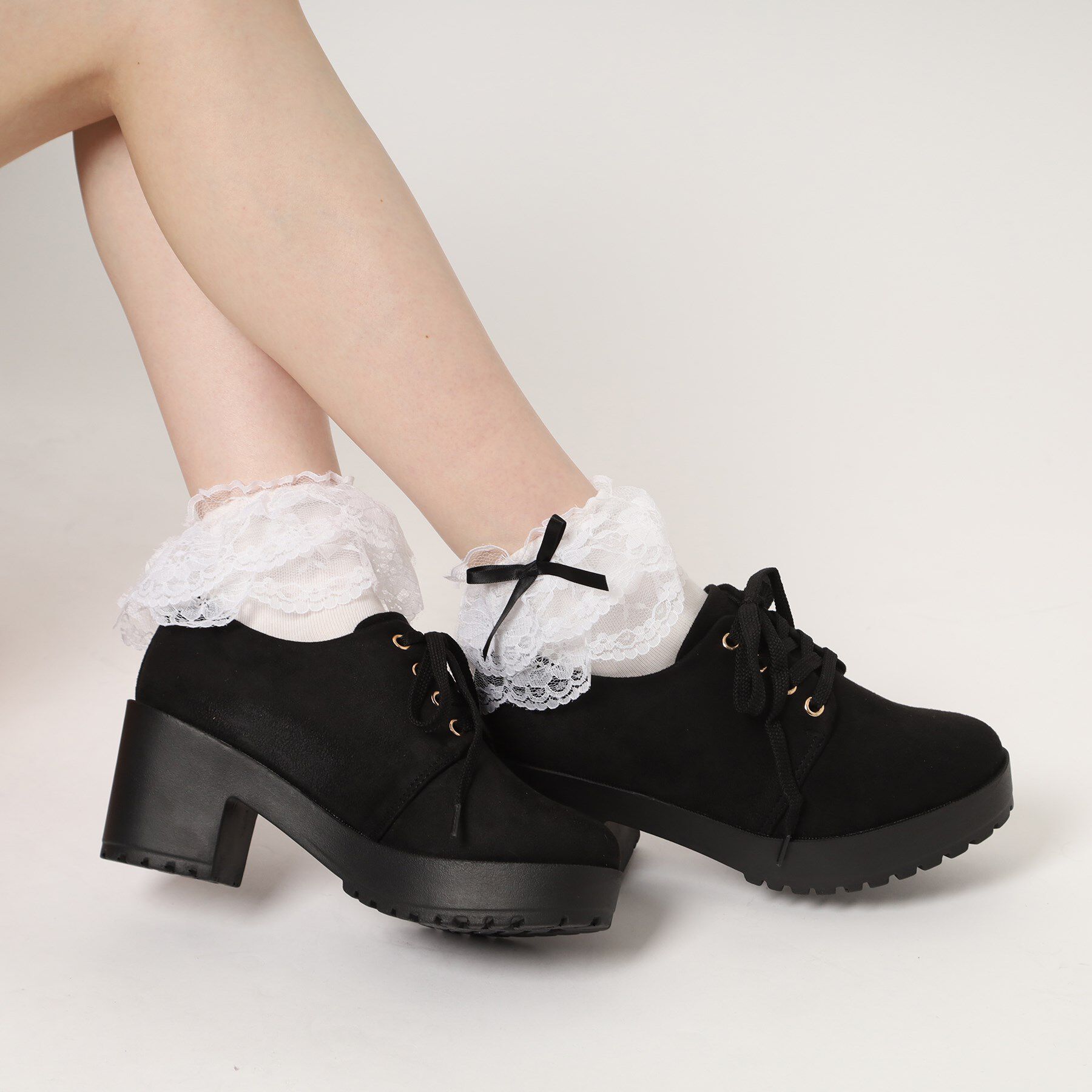 csT&P「厚底レースアップパンプス」|パンプス|