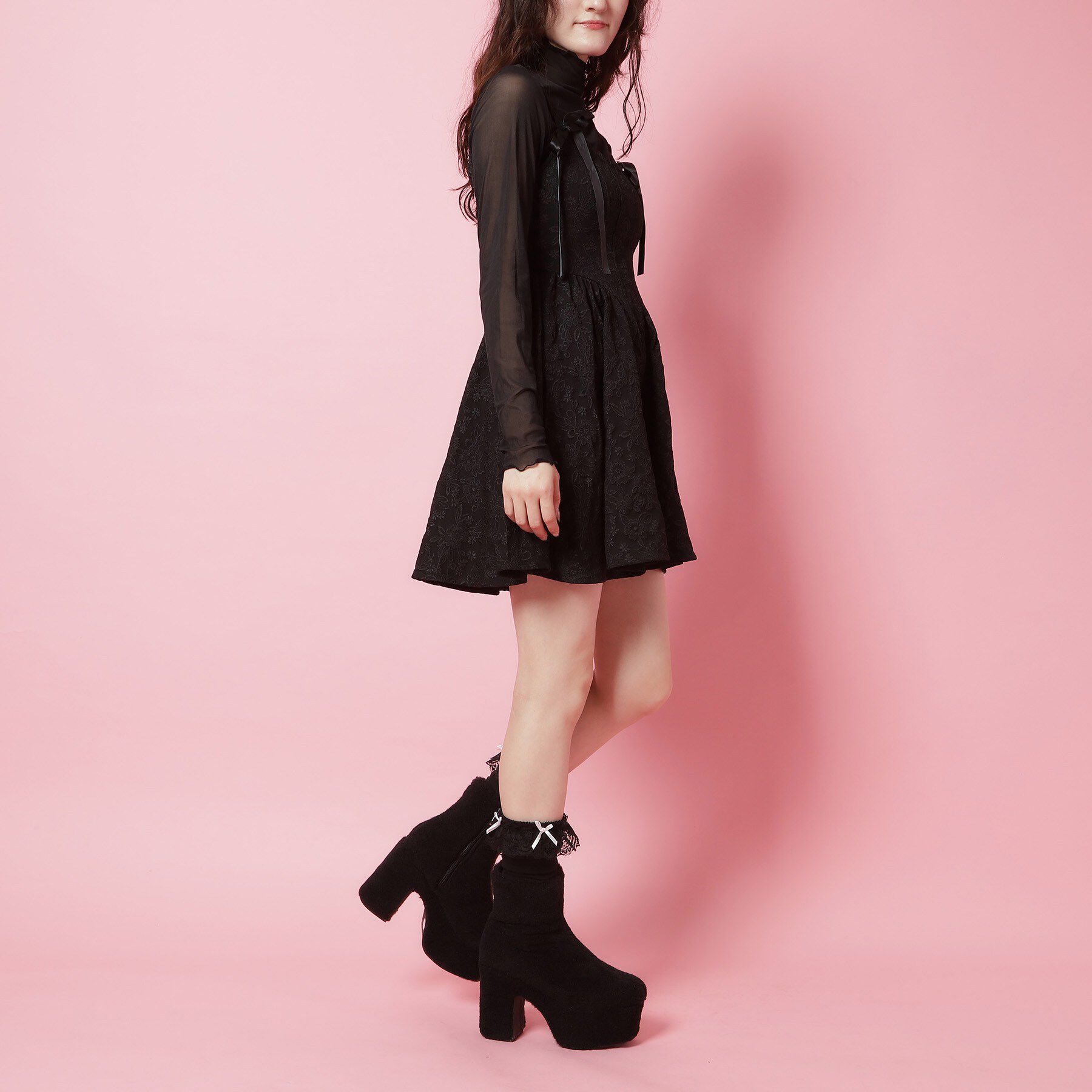 csT&P「スクウェアヒールストレッチブーツ」|ショートブーツ|