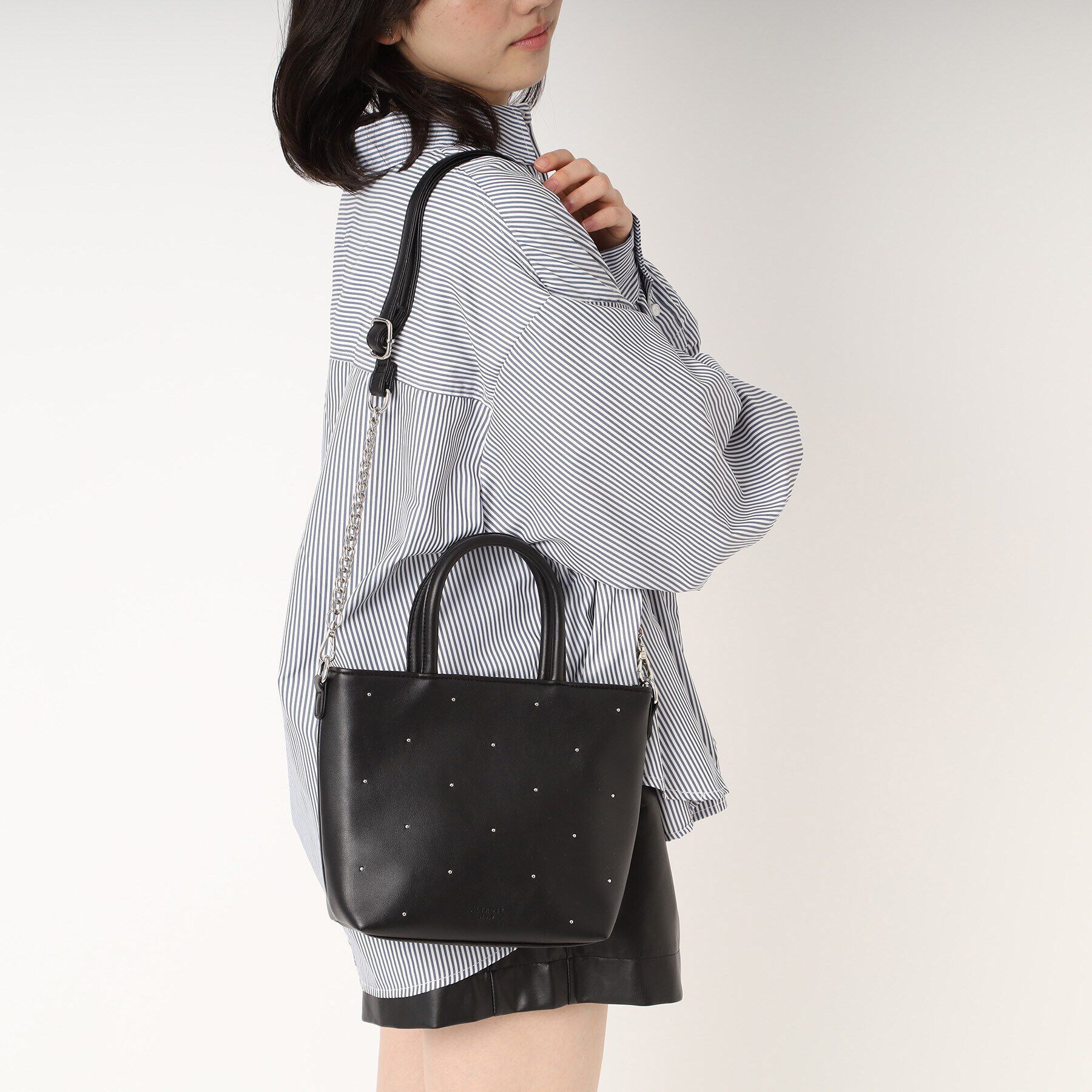 Ober Tashe「スタッズ ドット イライザ 2WAY トートバッグ」|トートバッグ|